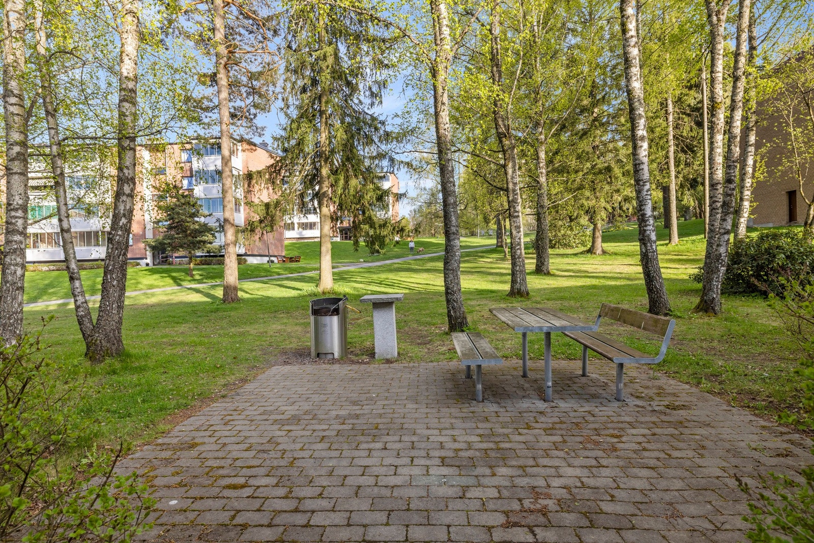 Dette er et nabolag som inviterer til sosialt samvær og rekreasjon Galleribilde