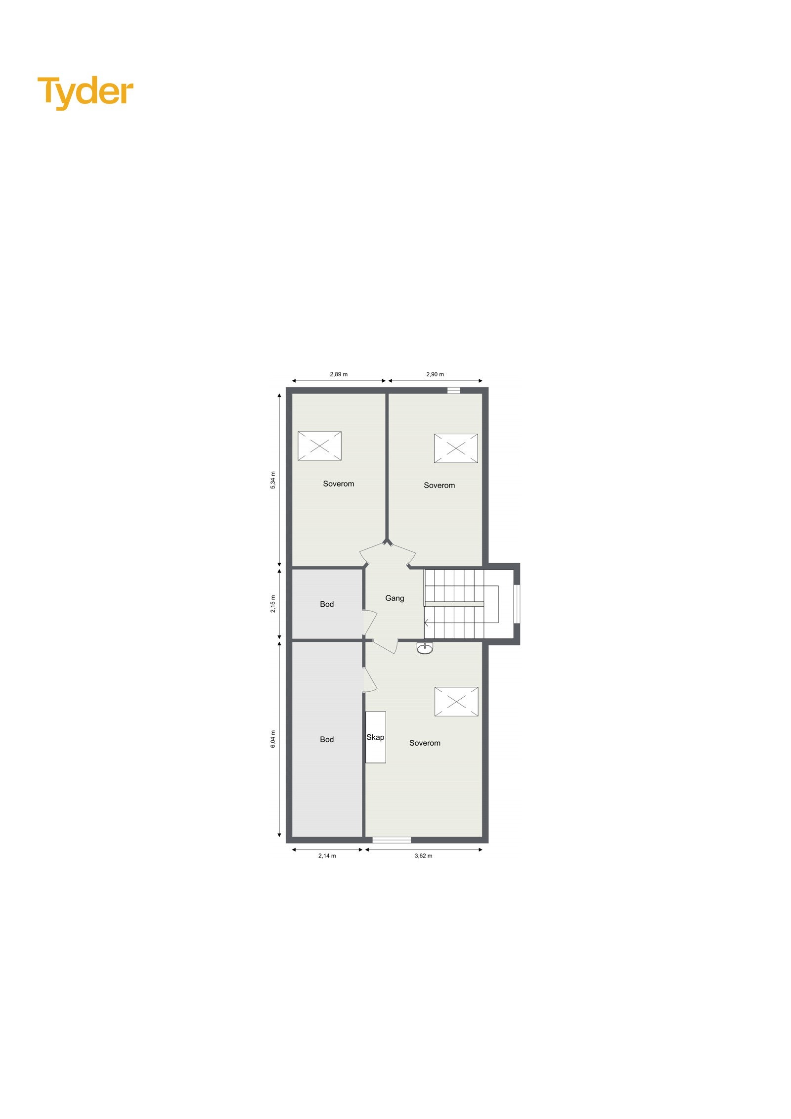Floorplan letterhead - Hoffsjef løvenskiolds vei 20 a - 2. Etasje - 2D Floor Plan Galleribilde