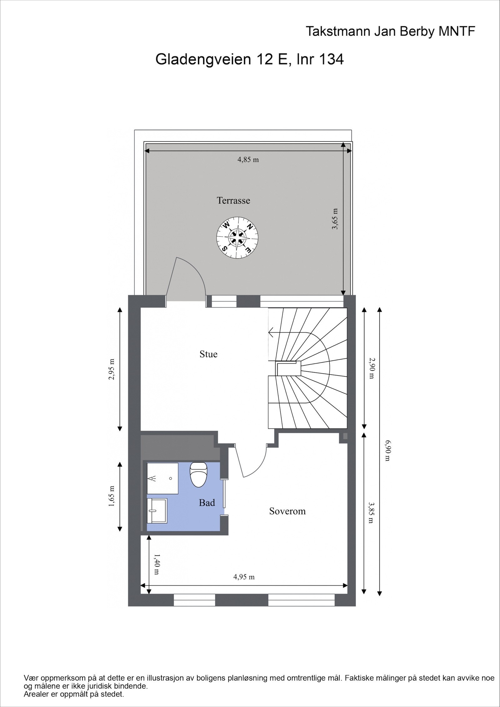 Plantegning 3. etasje Galleribilde