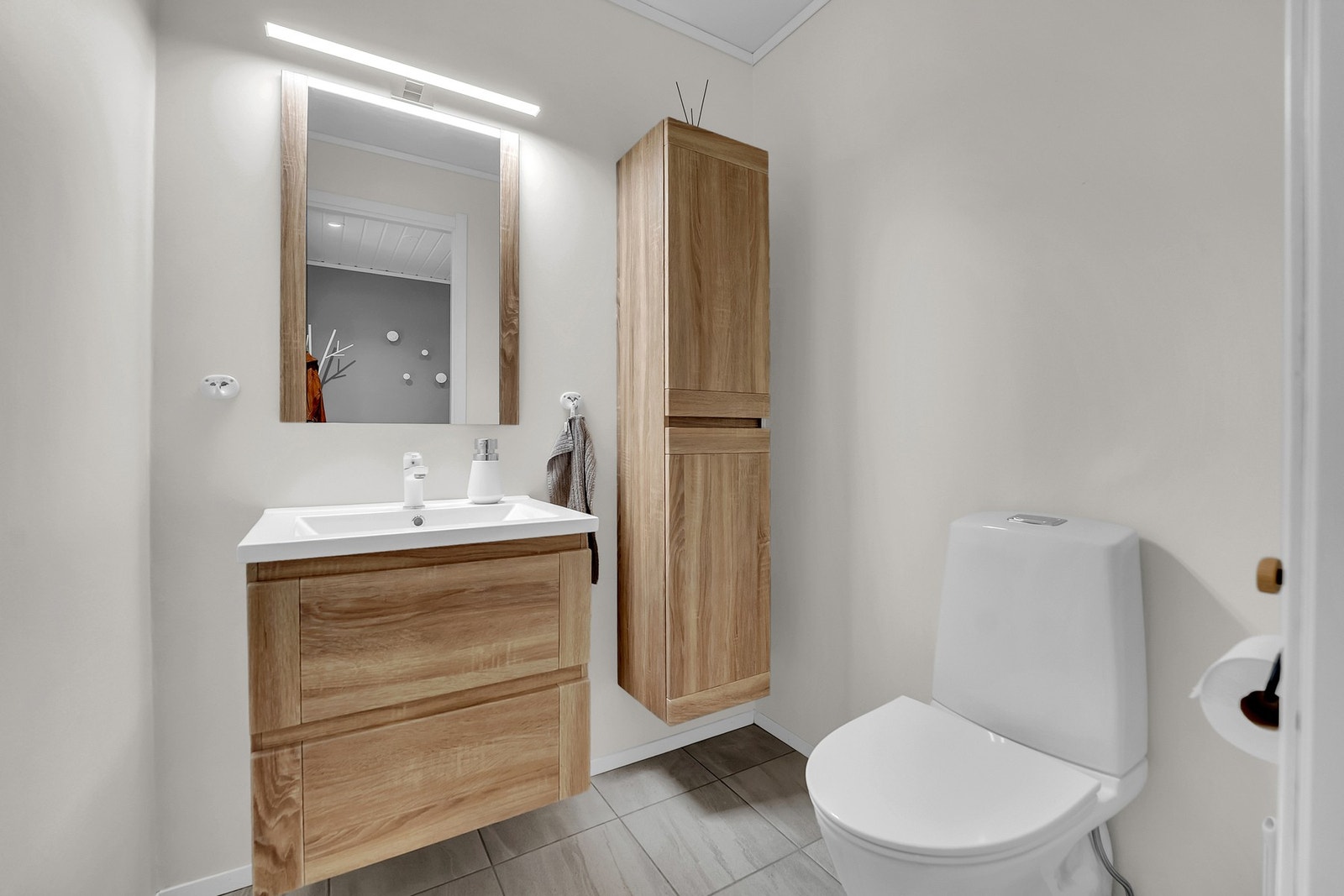 Wc-rom i 1. etg. oppusset i 2019. Galleribilde