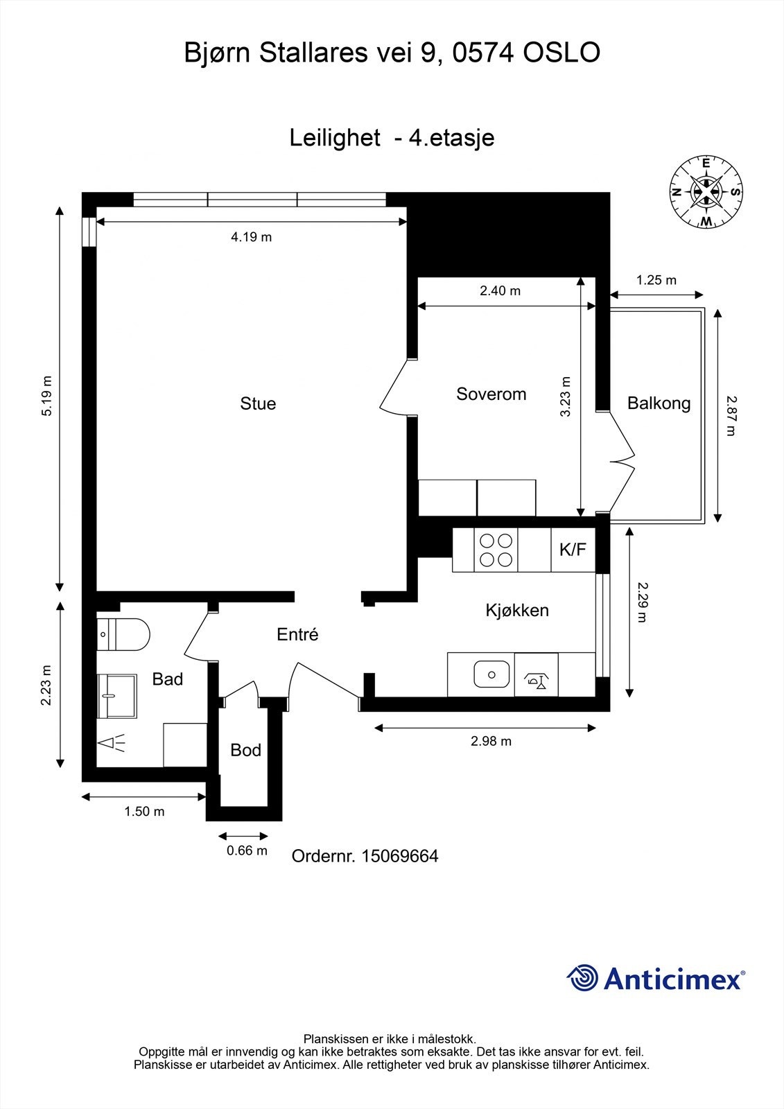Her får du en smart planløsning med god størrelse på alle rom. Galleribilde