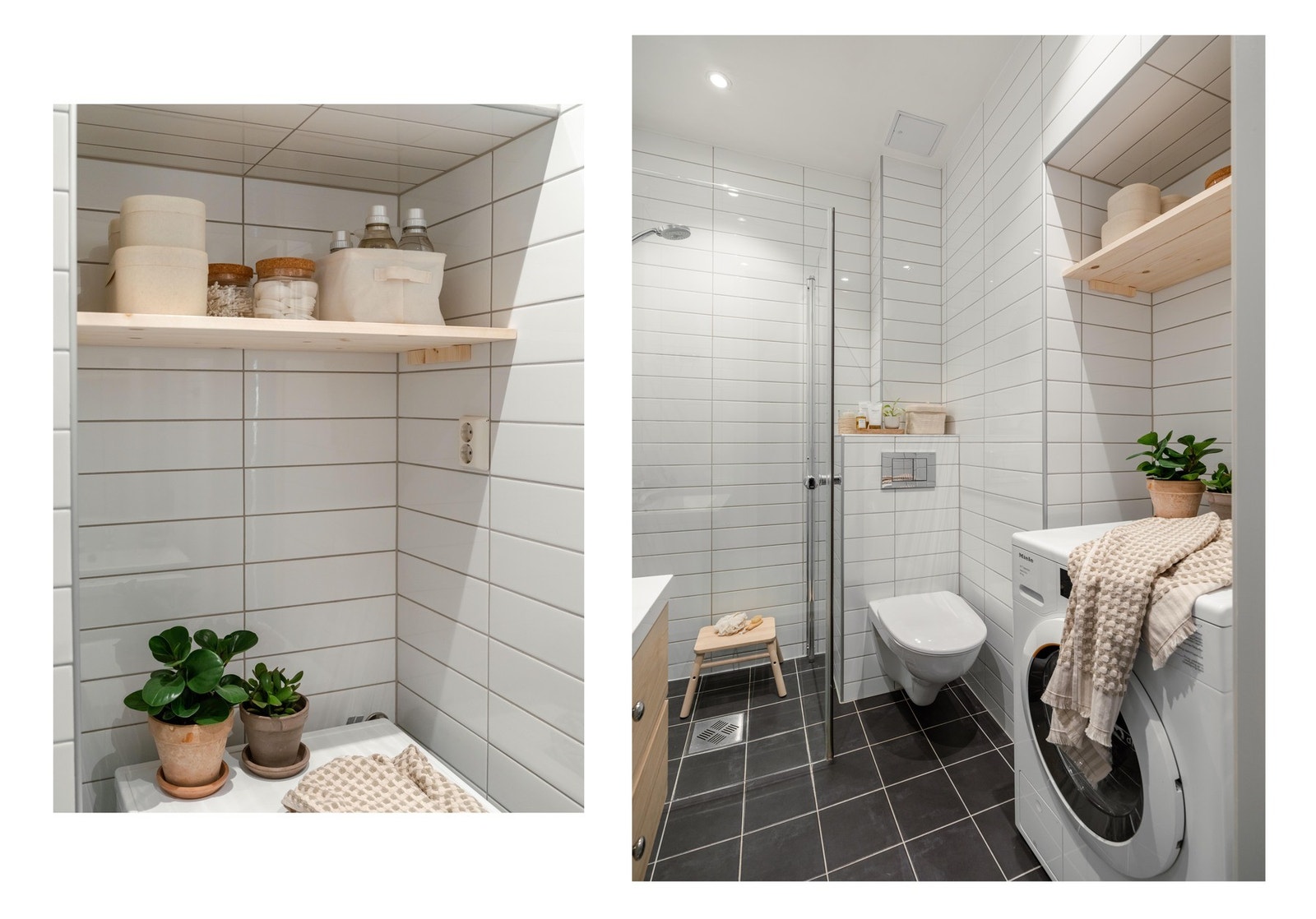 Her har du alt du trenger, og ønsker du en tørketrommel i tillegg er det plass til å sette den over vaskemaskinen. Galleribilde