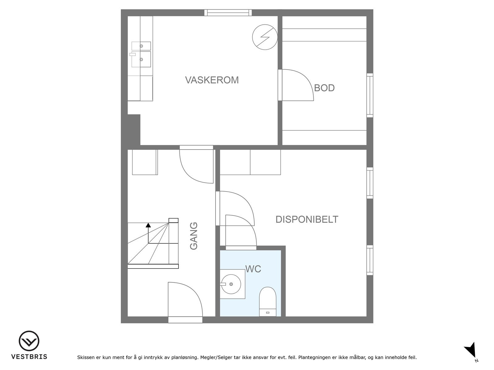 Plantegning av kjeller. Galleribilde