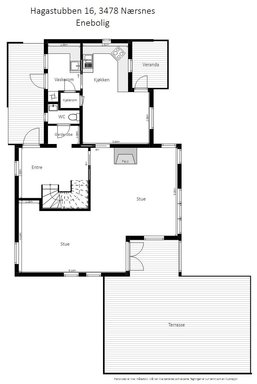 Plantegning 1. etasje. Galleribilde