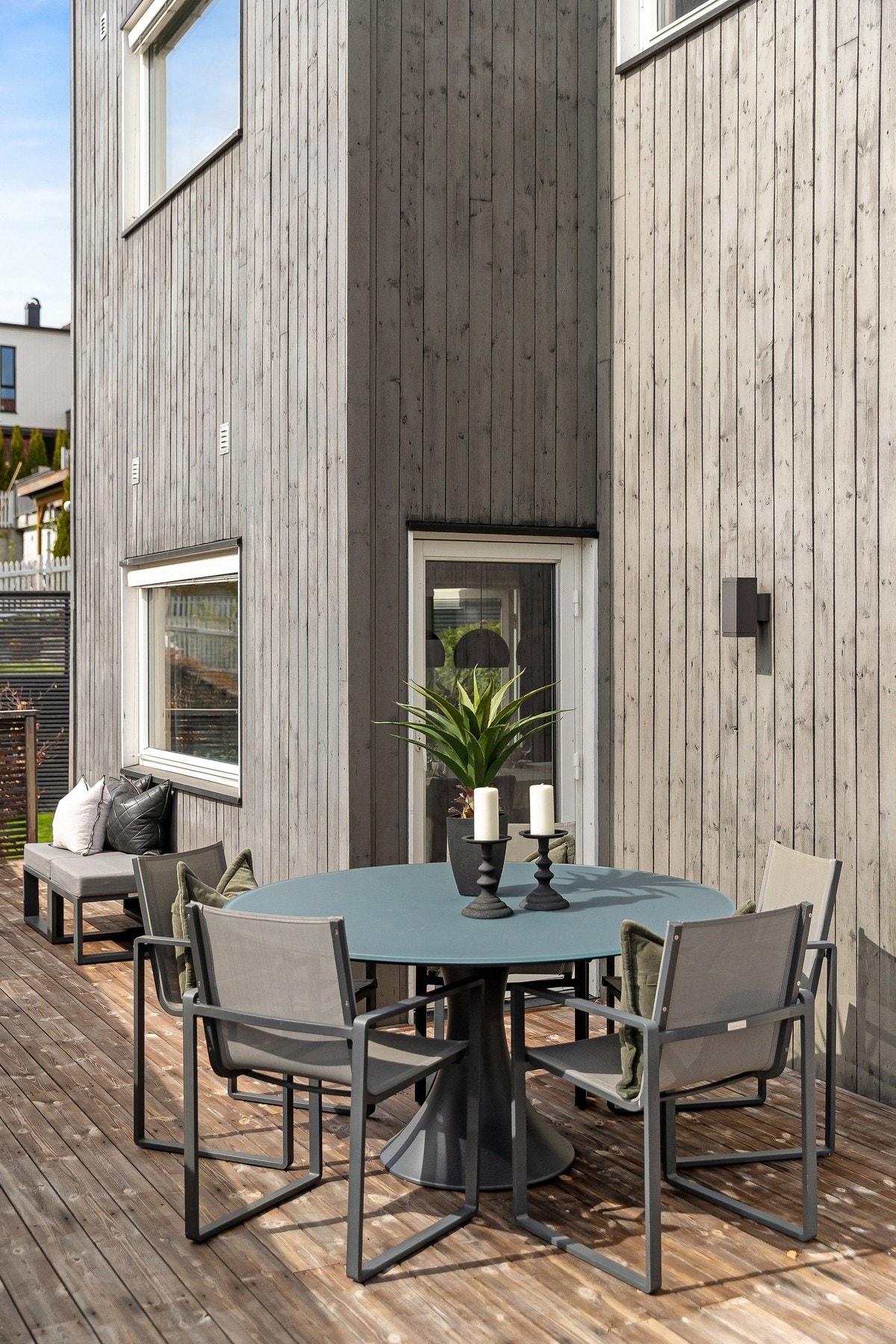 Terrassen kan deles inn i flere soner. Galleribilde