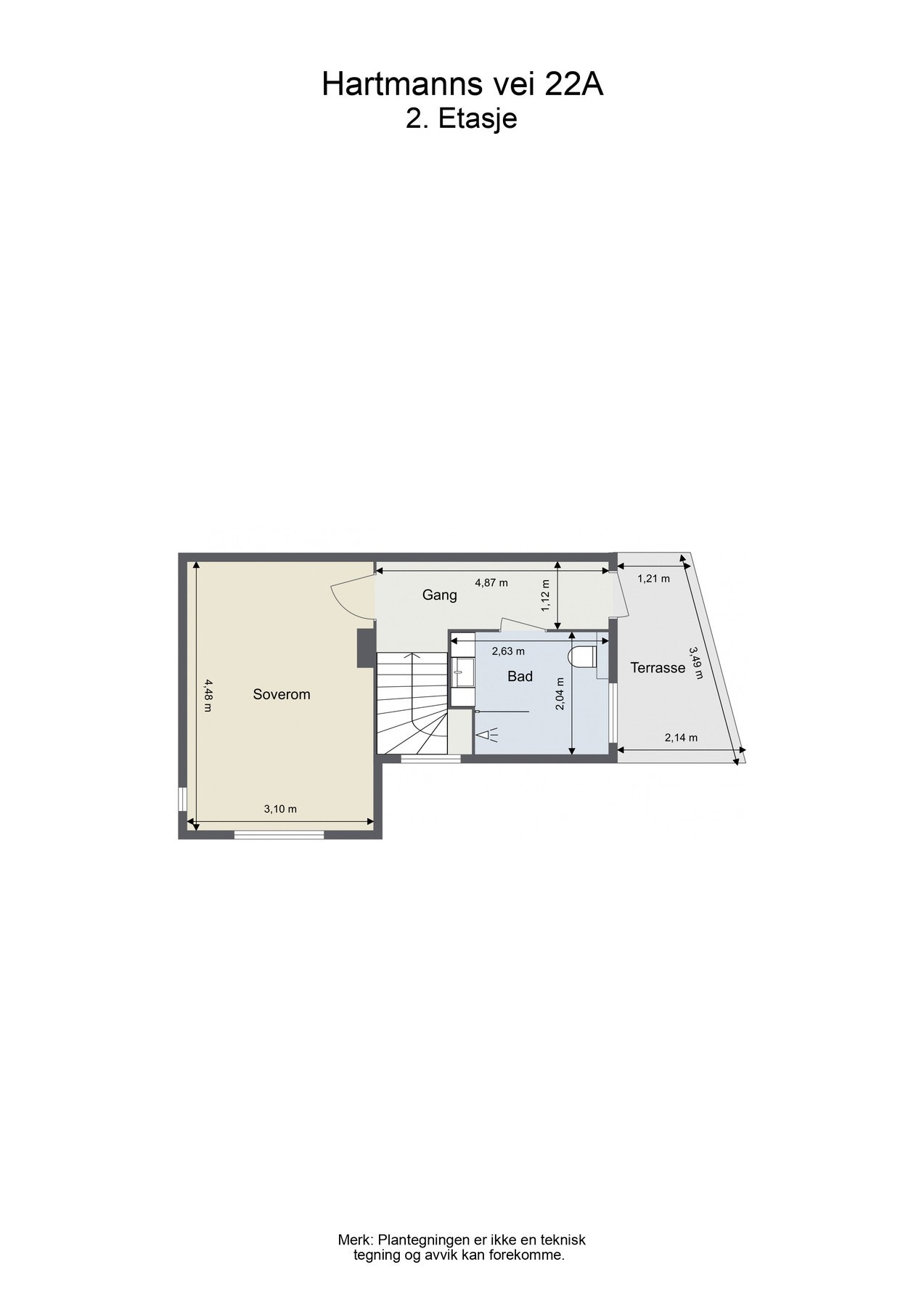 Planløsning 2. etasje Galleribilde