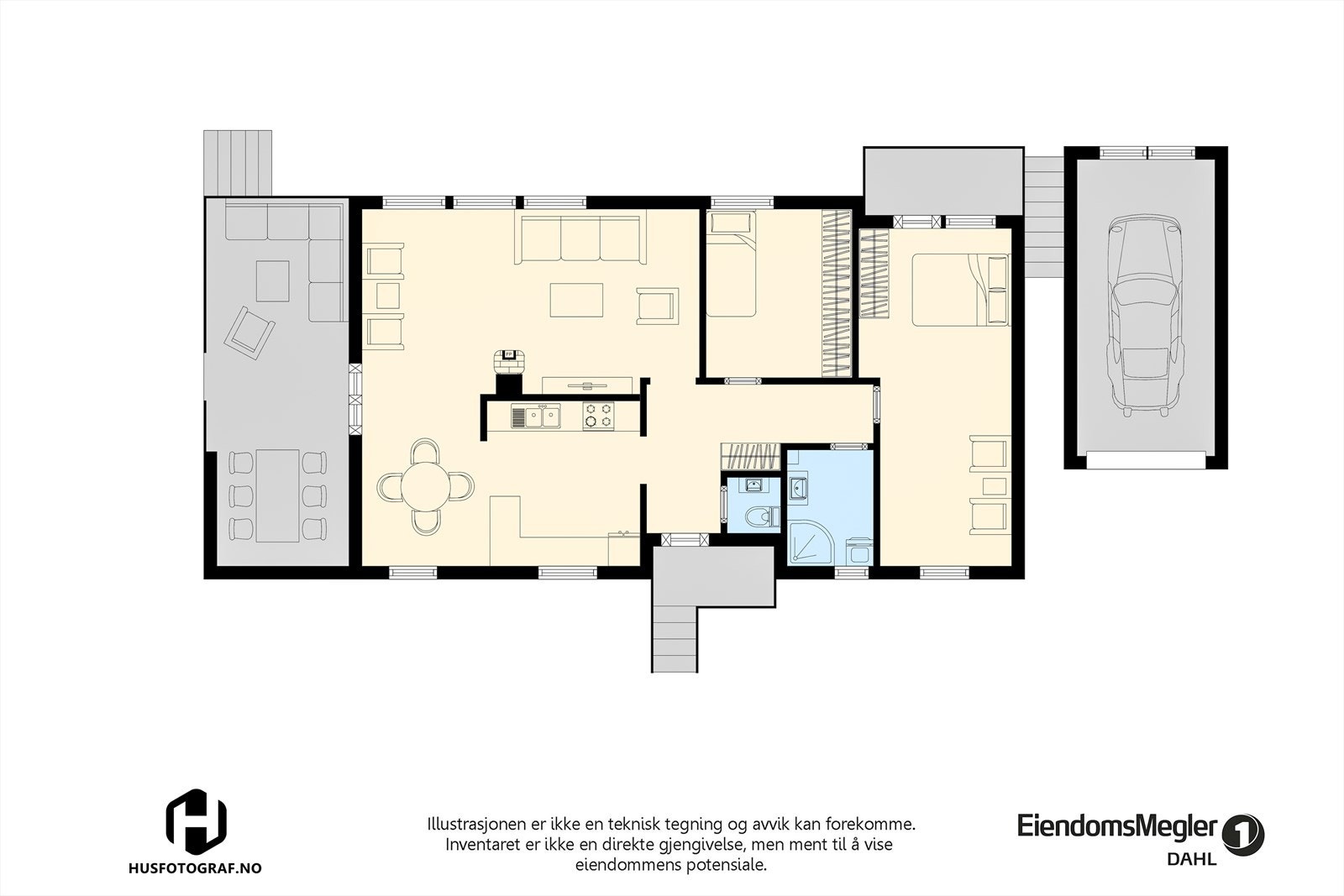 Plantegning 1. etasje Galleribilde