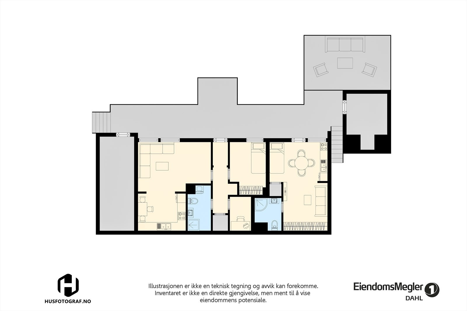 Plantegning underetasje. Galleribilde
