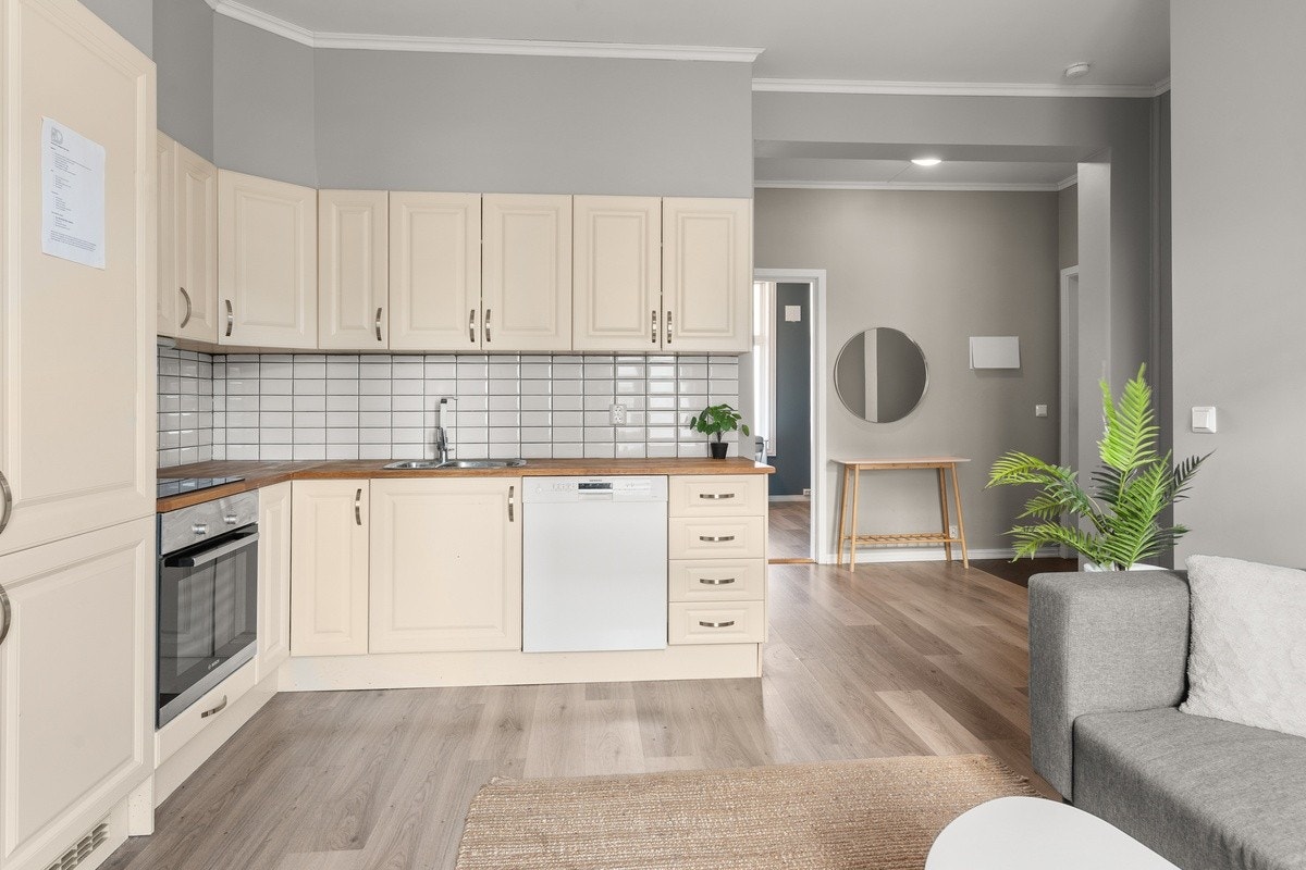 Det er åpen kjøkkenløsning Galleribilde