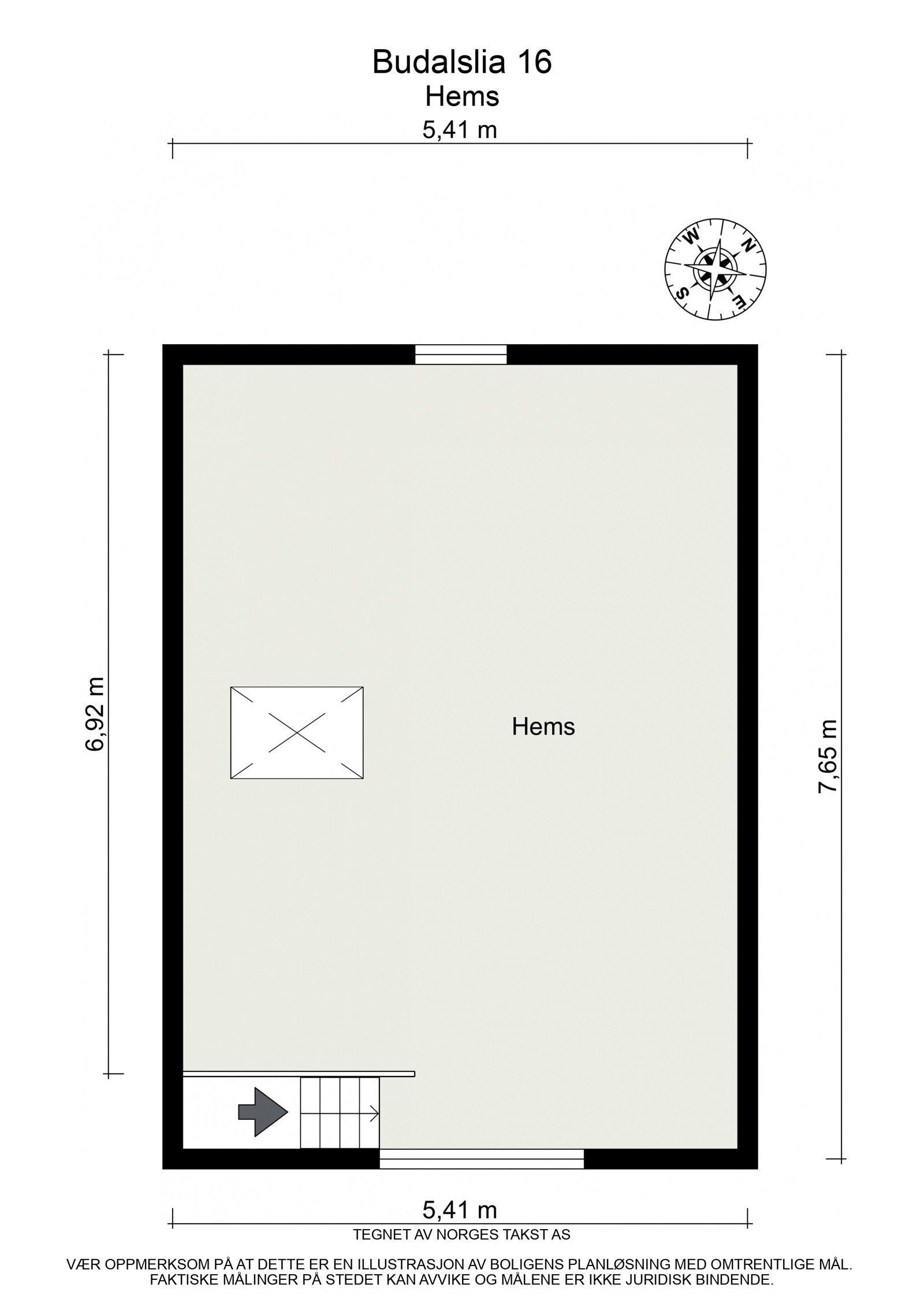 Floorplan letterhead - Budalslia 16 - Hems - 2D Floor Plan Galleribilde