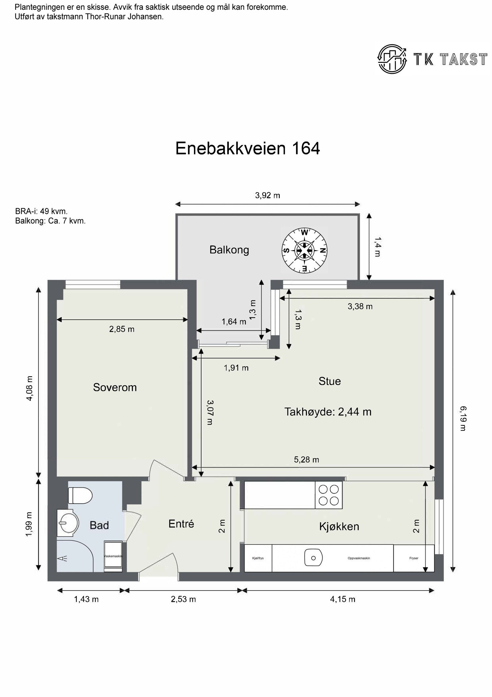 Plantegning Enebakkveien 164 Galleribilde