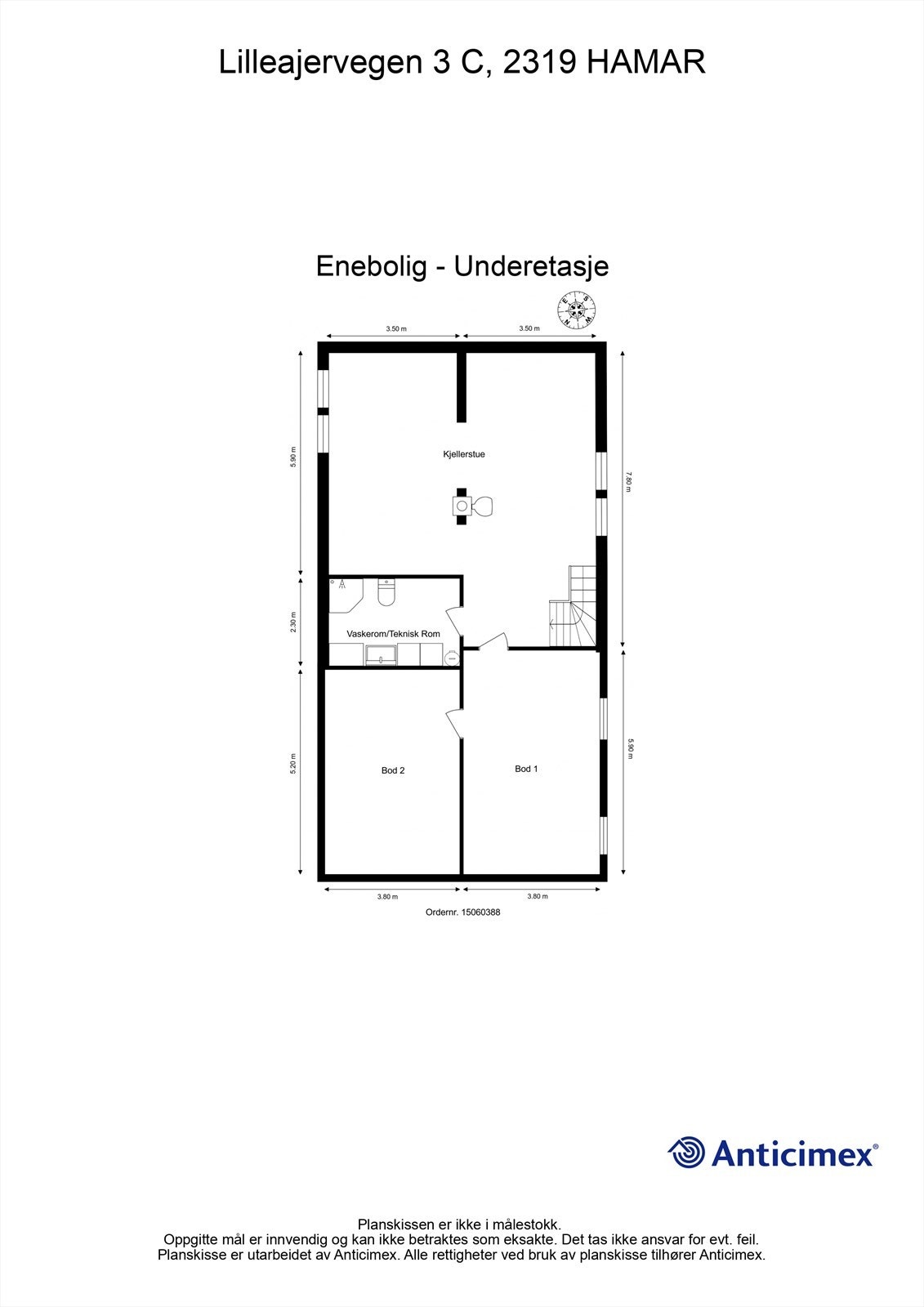 Plantegning underetasje. Galleribilde