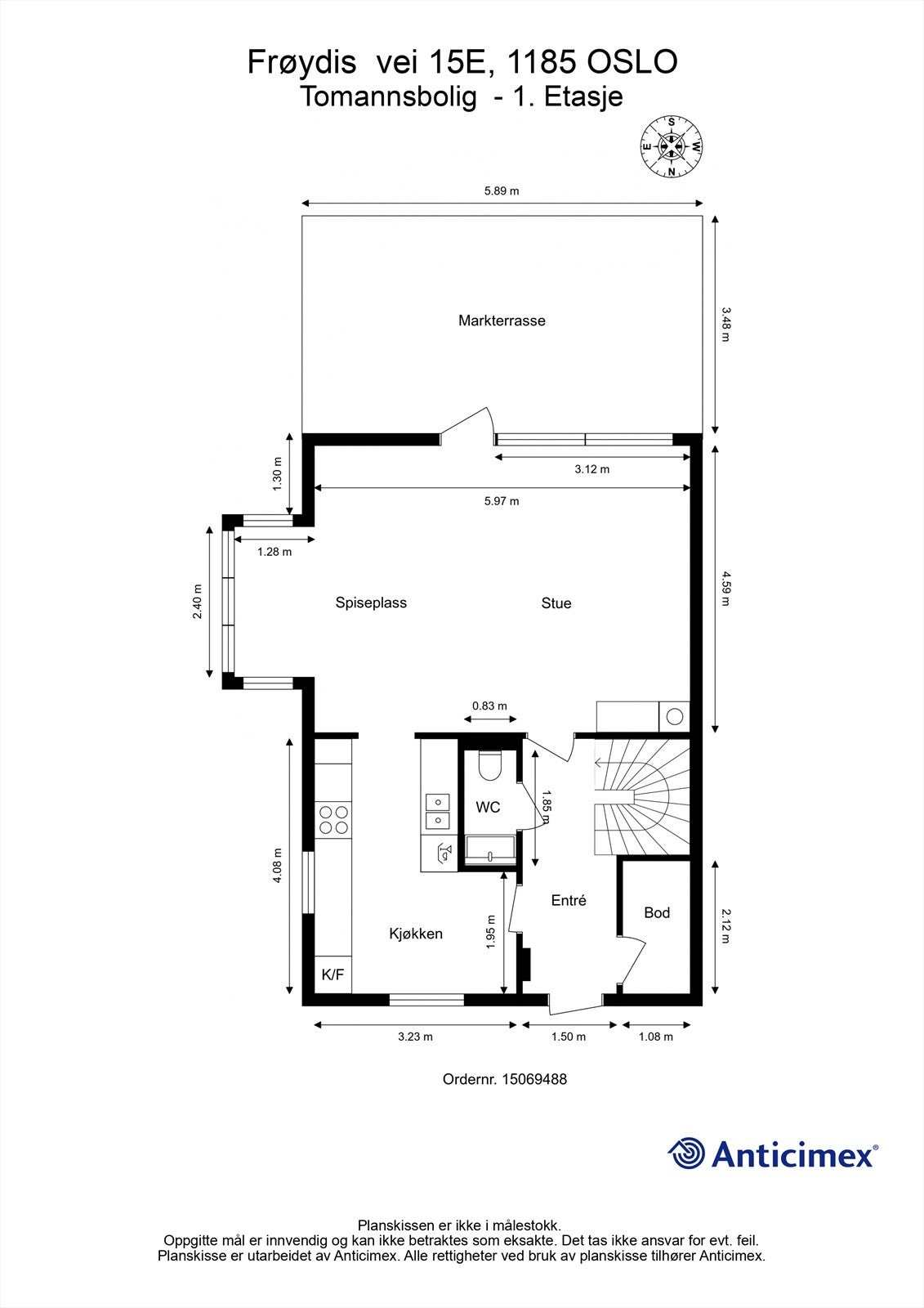 Plantegning 1. etasje Galleribilde