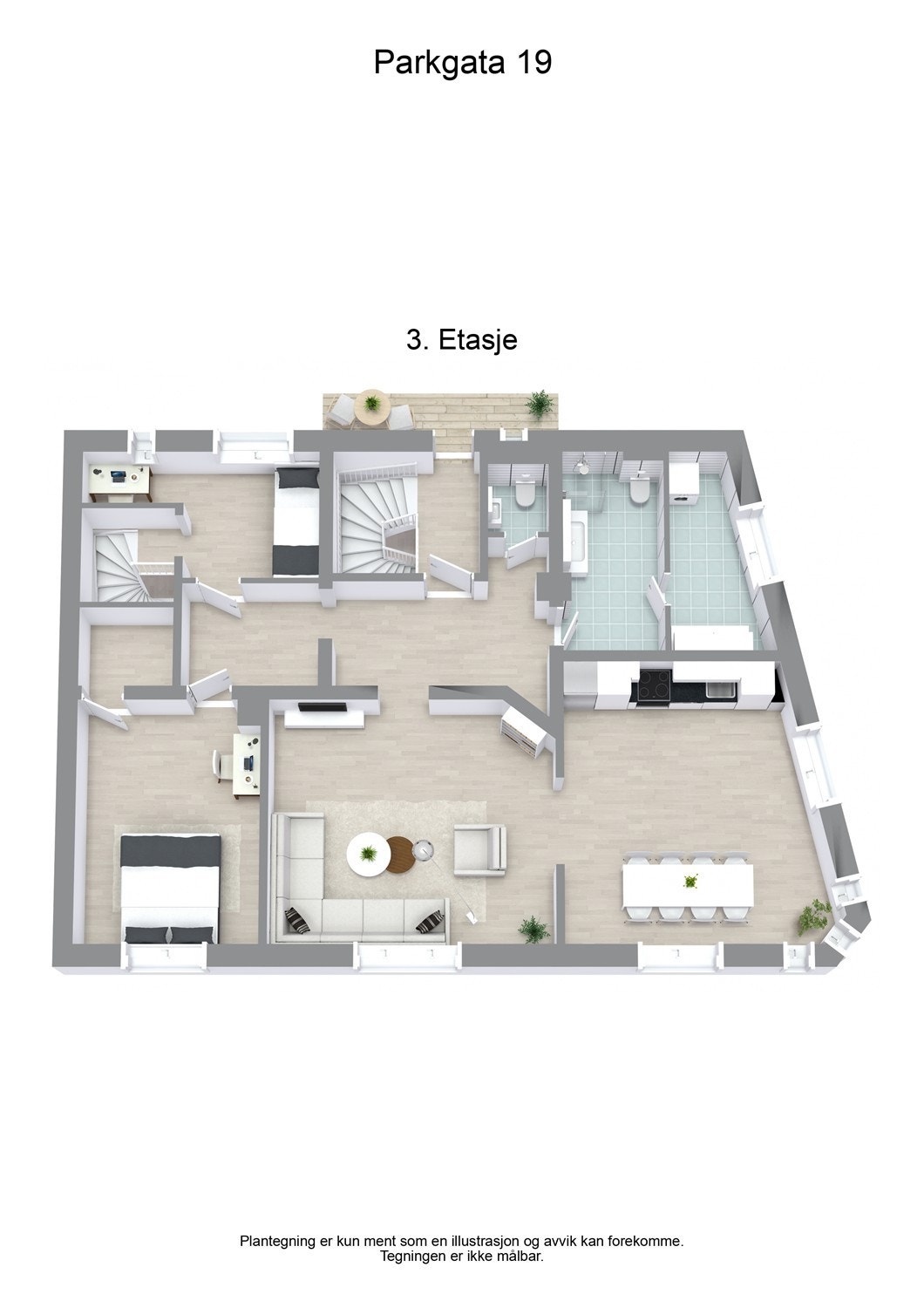 Plantegning 3D Galleribilde
