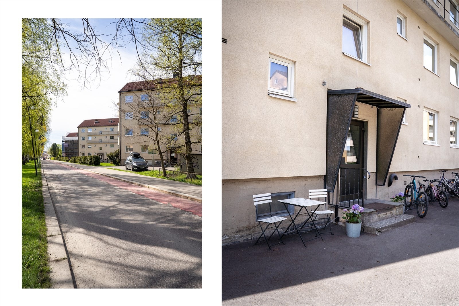 Fellesarealene i borettslaget er pent opparbeidet med store gressplener som gir rikelig med boltreplass. Galleribilde