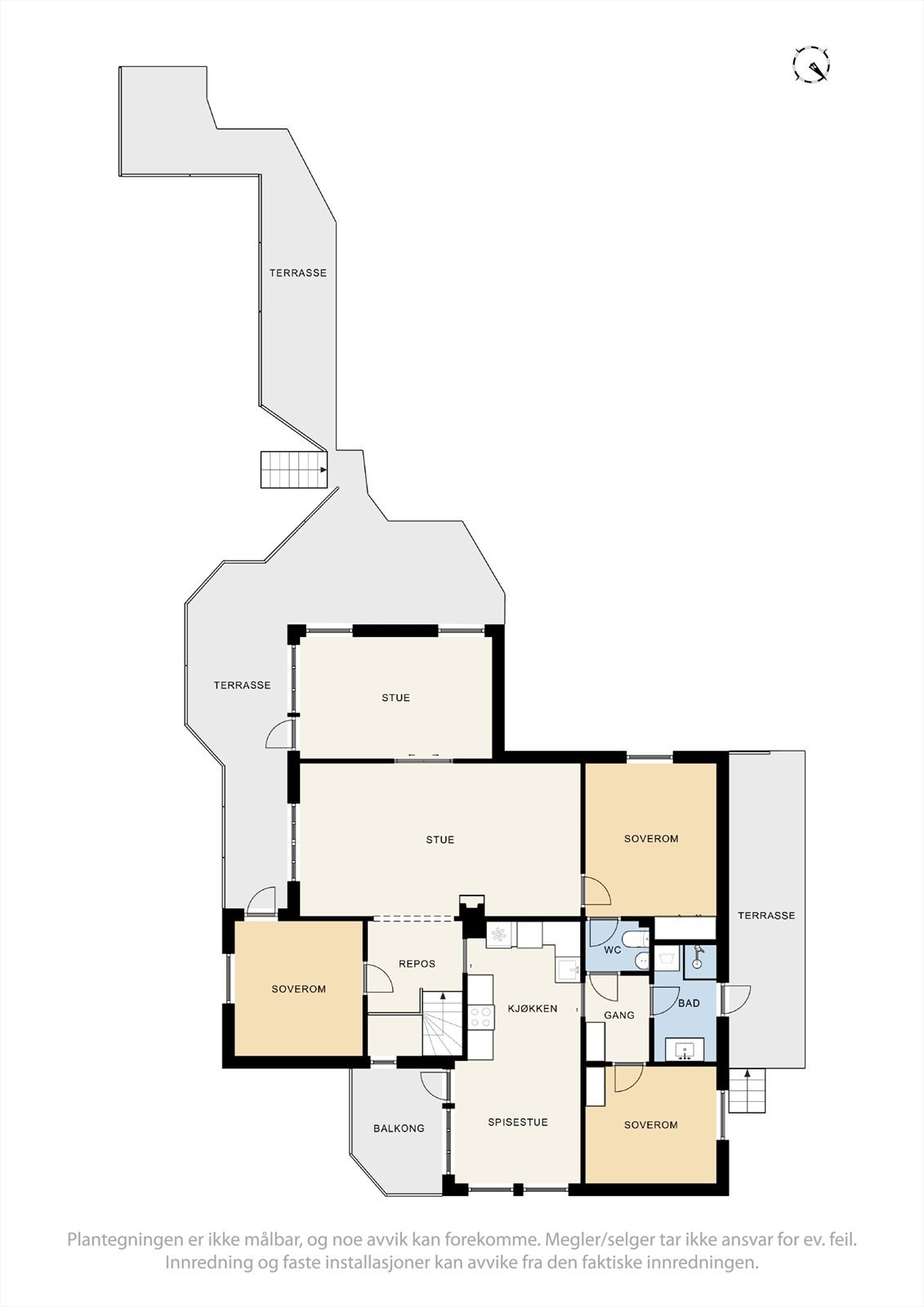 Plantegning 1. etasje Galleribilde