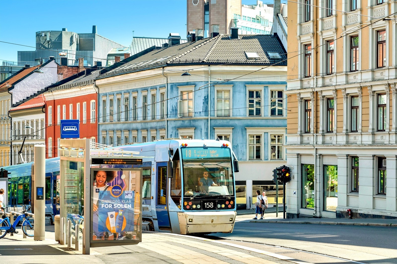 Kort vei til trikk og kollektiv transport Galleribilde