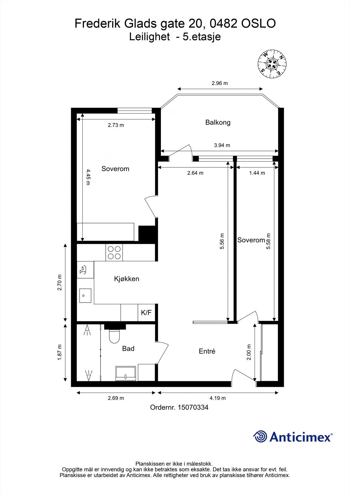 Plantegning 5. etasje Galleribilde