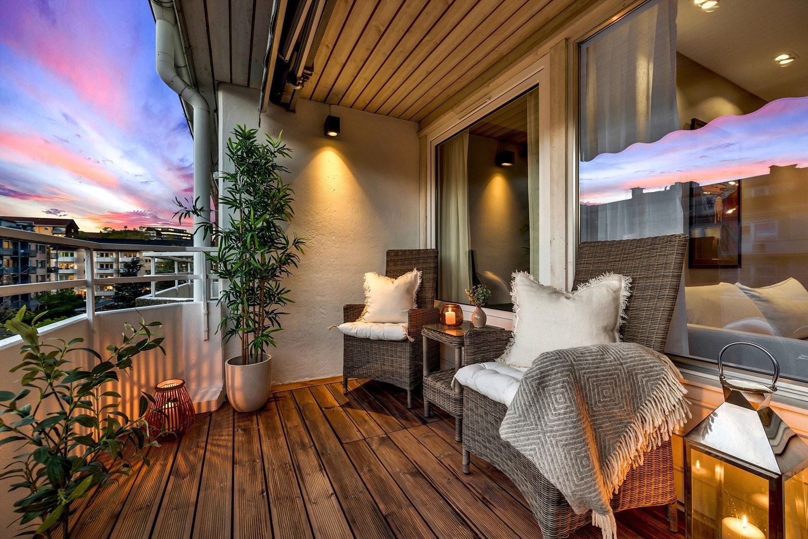 Nordvest-vendt balkong på 8 kvm Galleribilde