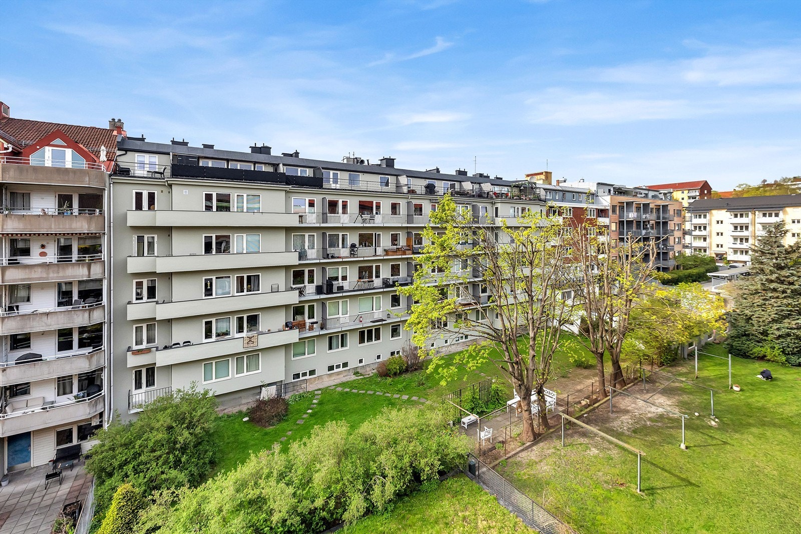 Utsikt over fellesområder fra balkongen Galleribilde