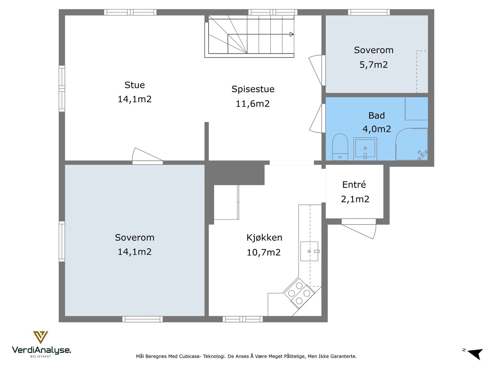 Planskisse - hovedetasje. Galleribilde