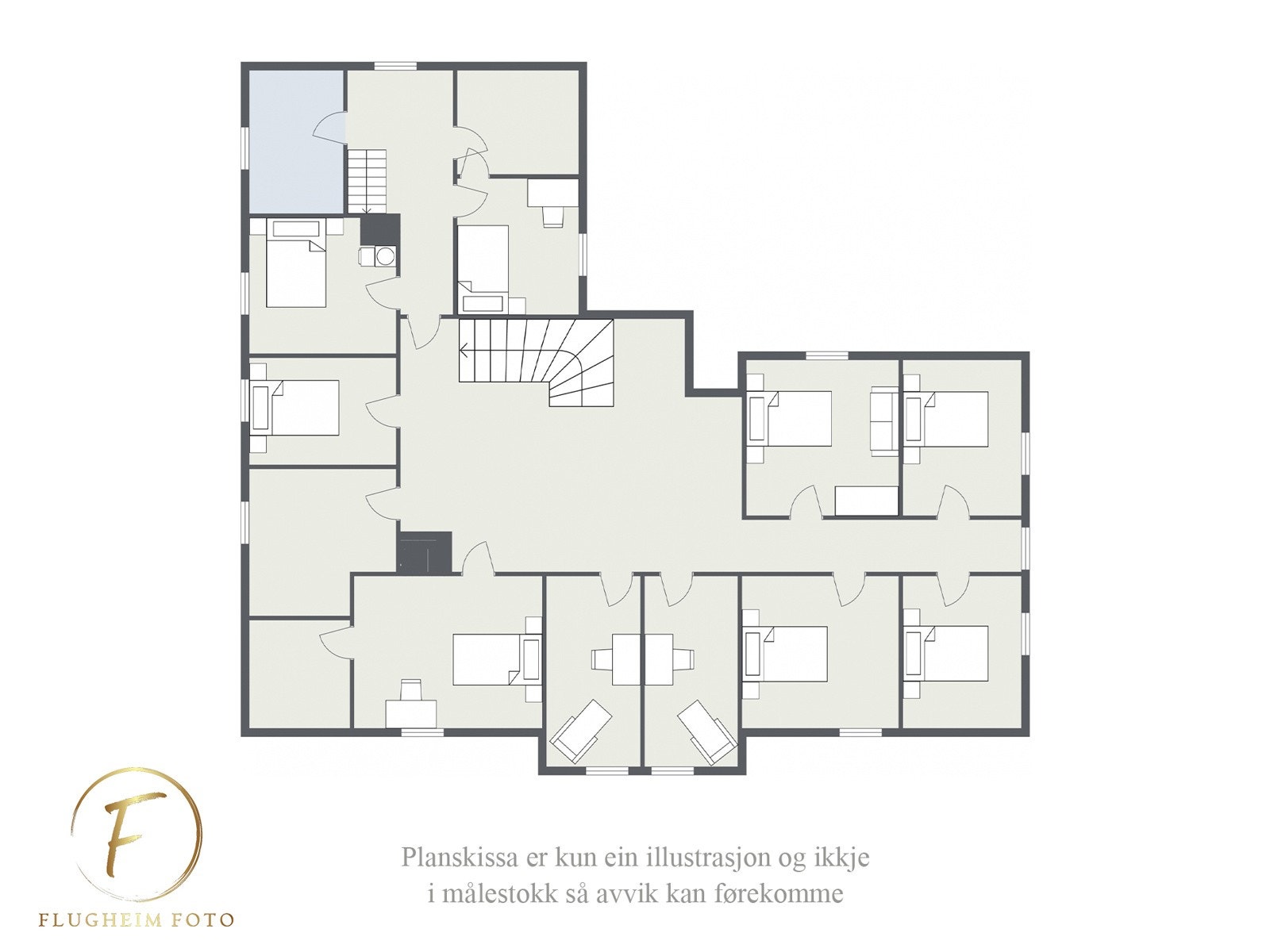 Planteikning 2.etasje Galleribilde