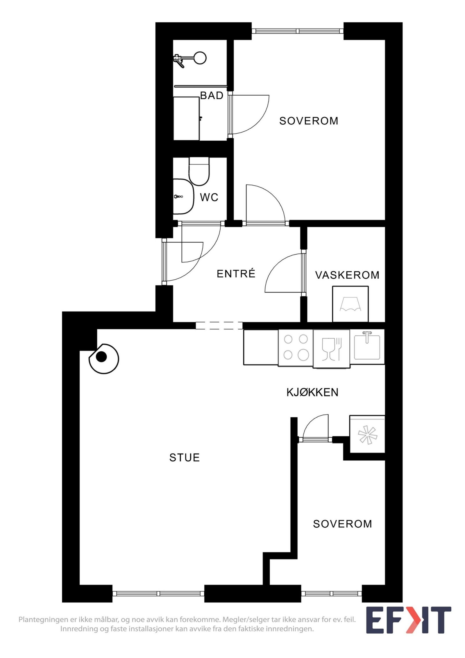 Praktisk planløsning Galleribilde