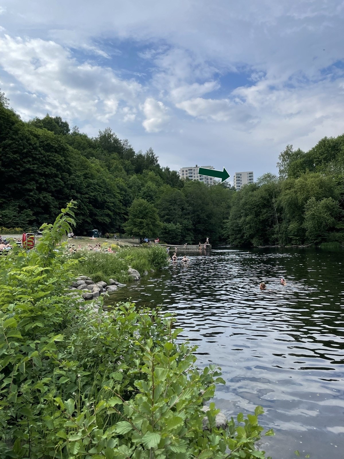 Fra sameiet fører Skibakketrappa deg rett ned til vakre turstier langs Akerselva, som leder til Nydalsdammen, Nydalen og videre ned mot sentrum Galleribilde