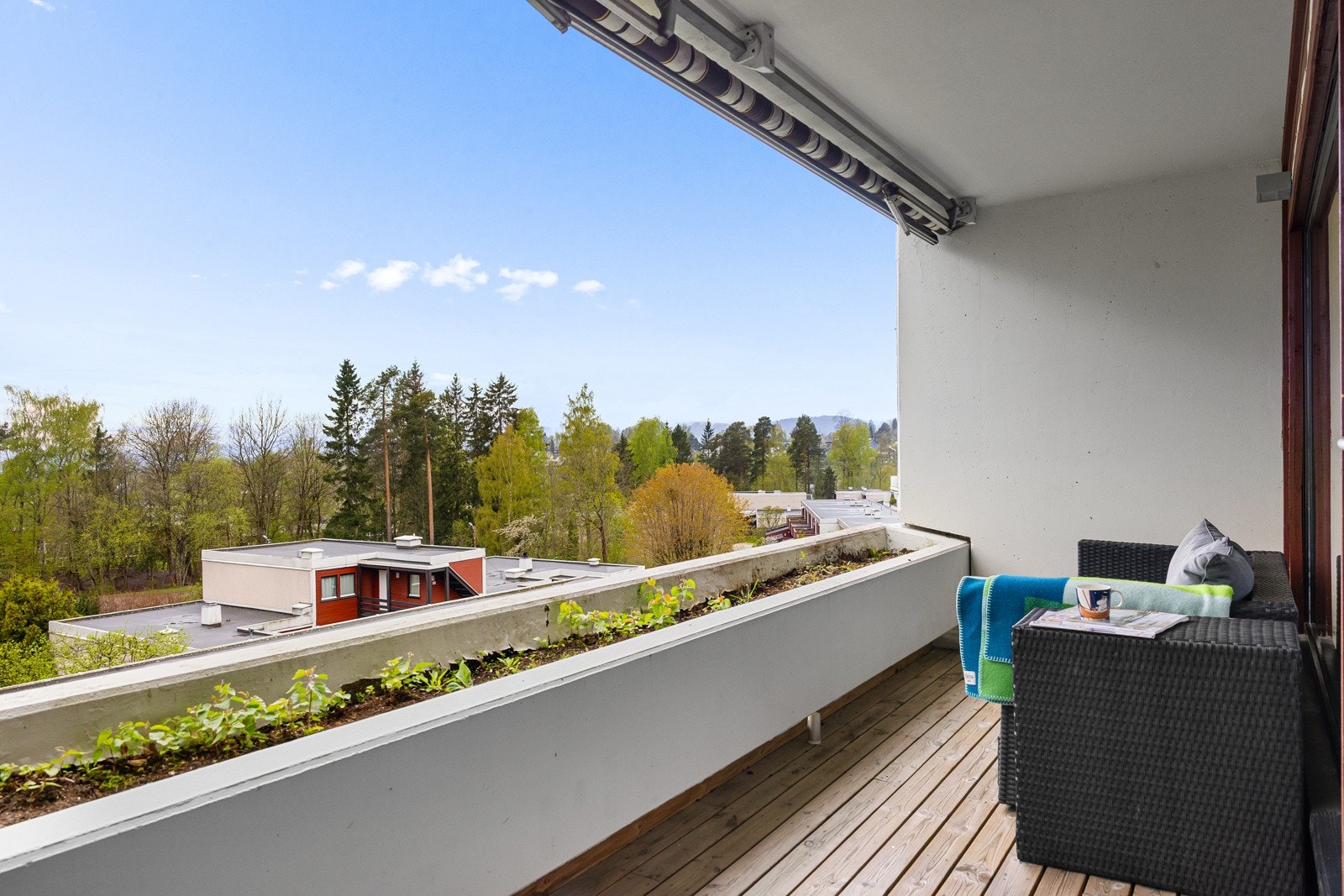 Den sydvestvendte beliggenheten gir gode solforhold. Galleribilde