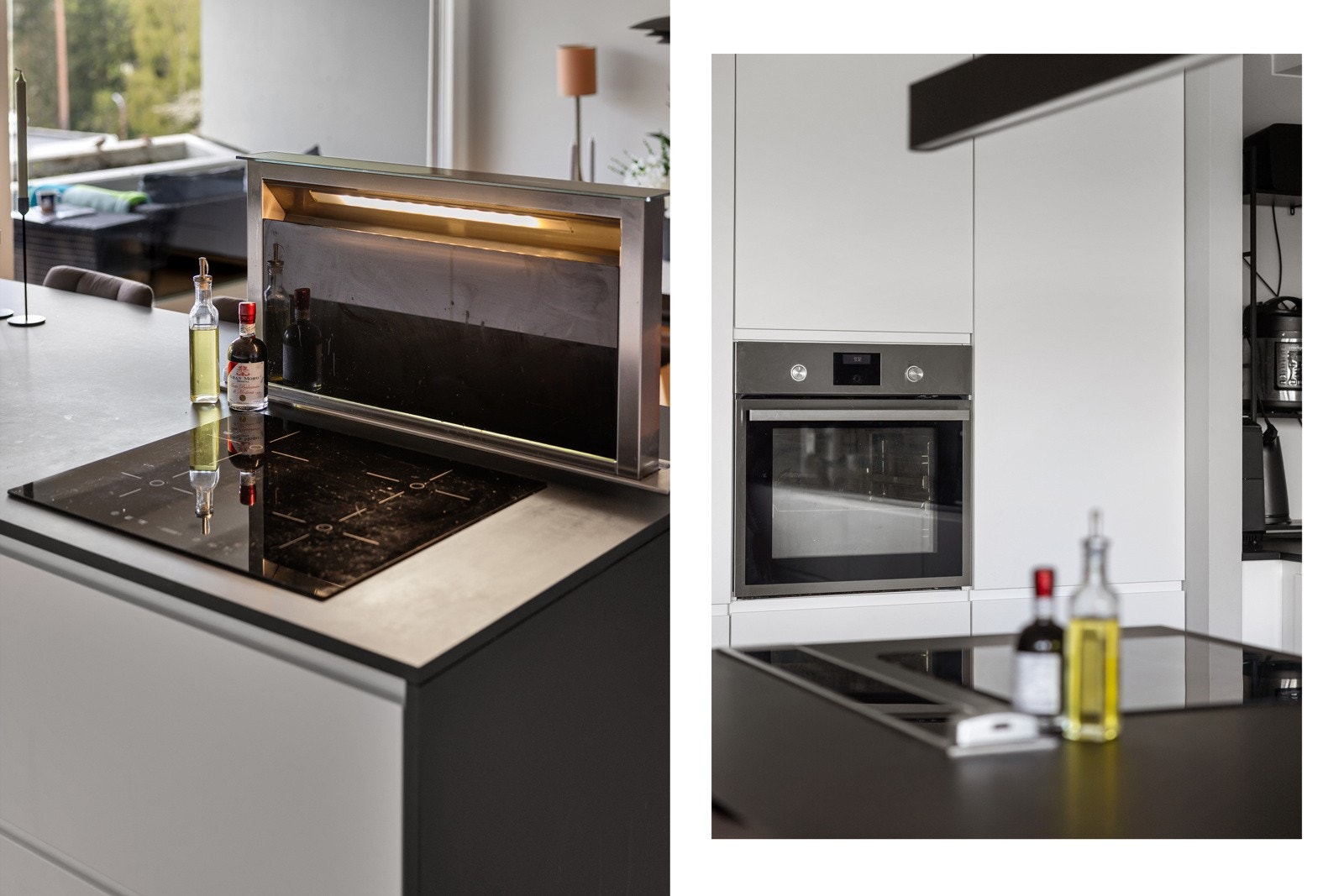 Det er godt med skap- og benkeplass for matlaging og oppbevaring. Galleribilde