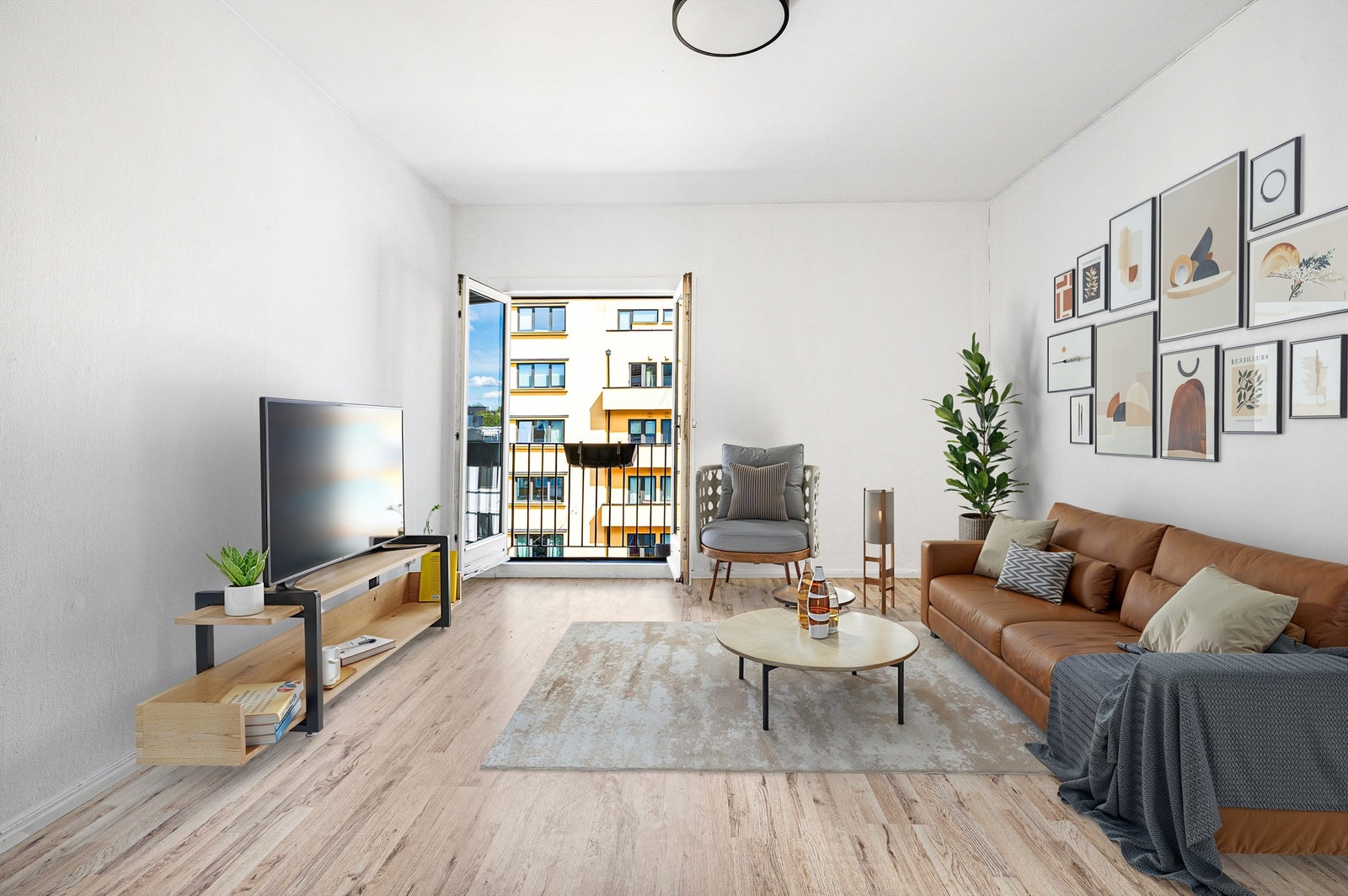 Stue (innredet med digital styling og er kun ment som illustrasjon) Galleribilde