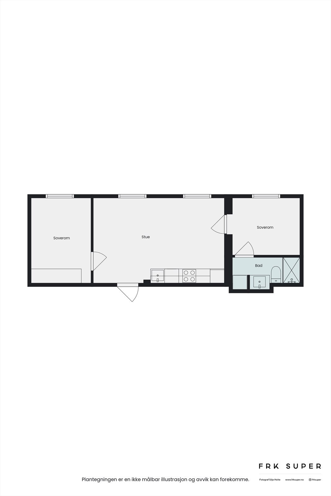 Plantegning - Leiligheten har en god og praktisk planløsning. Galleribilde