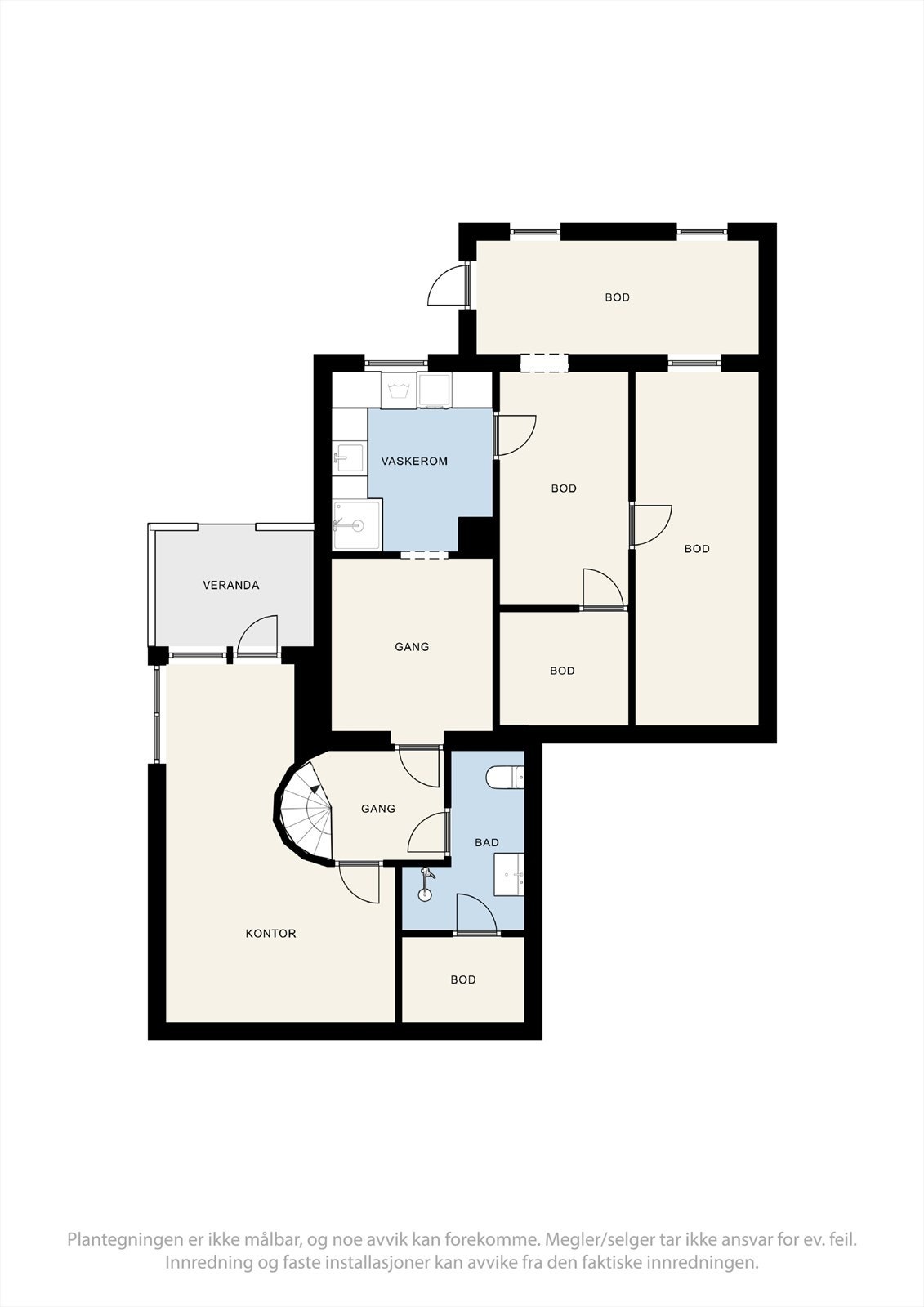 Plantegning underetasje Galleribilde