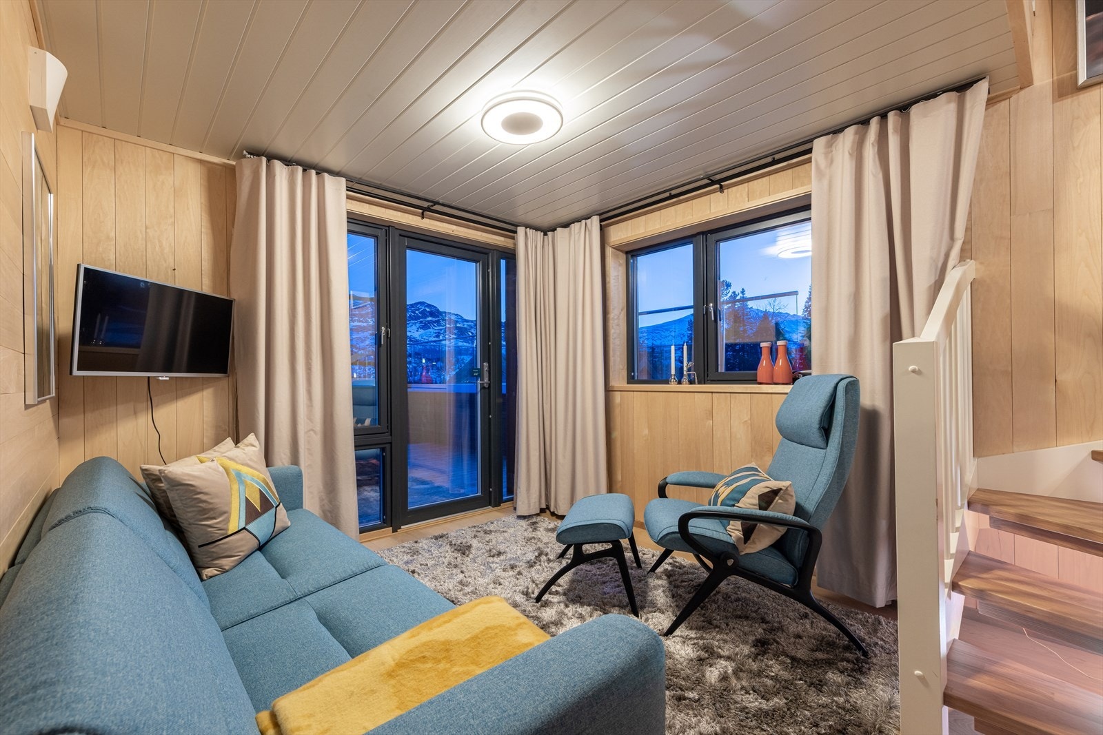 Stue med direkte adkomst til terasse Galleribilde