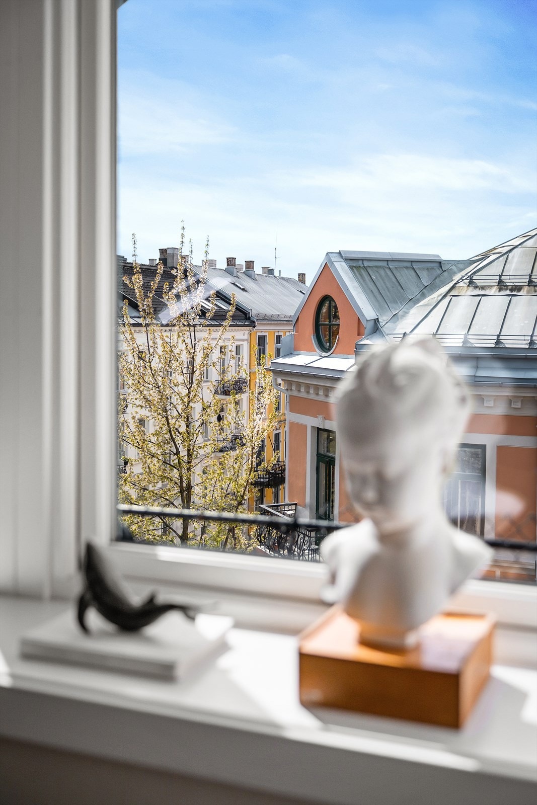 Fra stuen er det koselig utsikt over nærområdet. Galleribilde