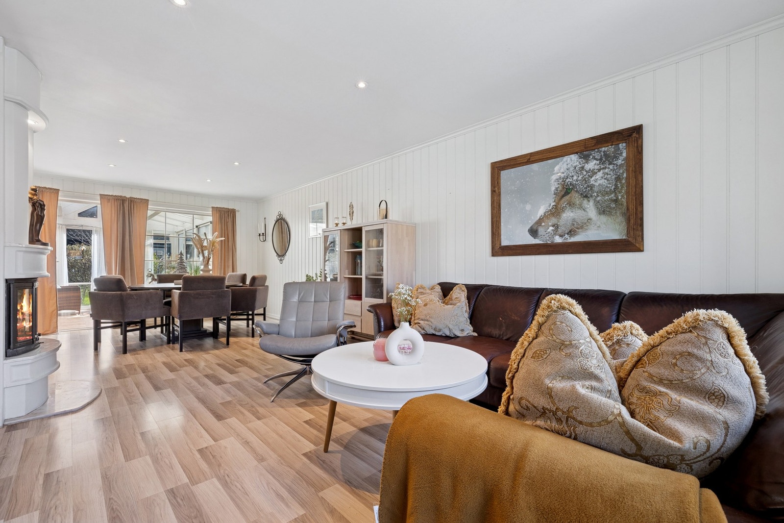 Stuen kan innredes på flere ulike måter. Galleribilde