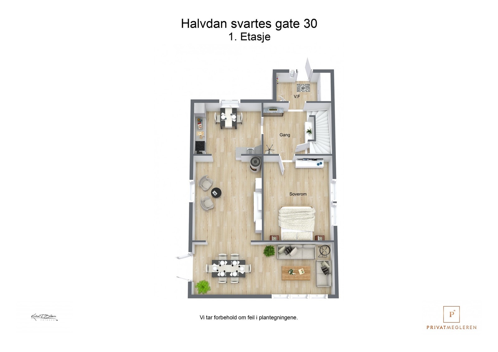 Plantegning 1. etasje Galleribilde