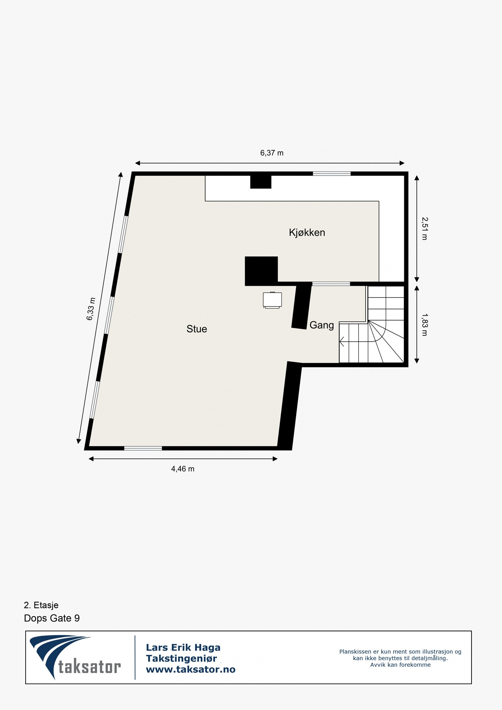 Plantegning 2. etasje Galleribilde