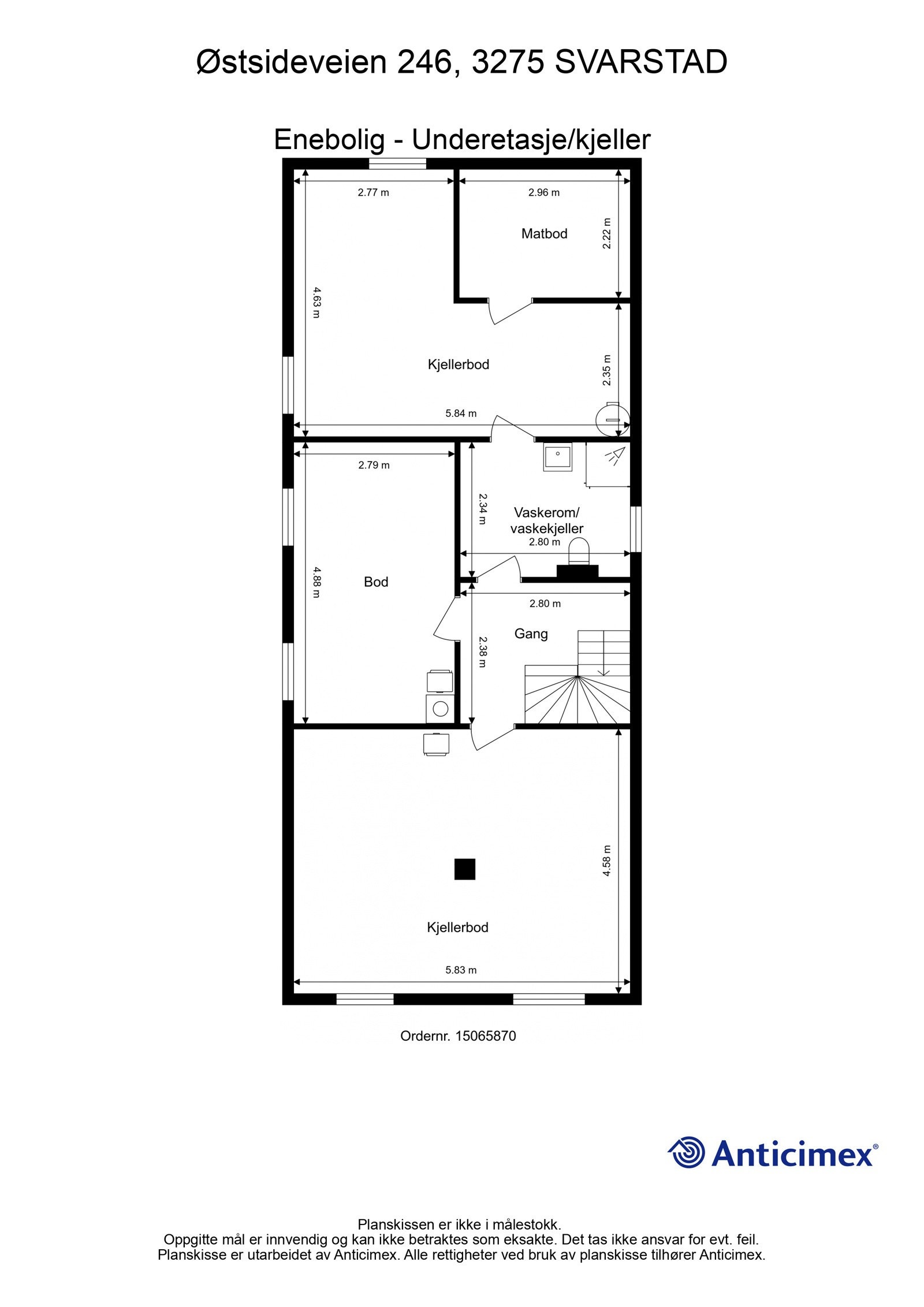 Plantegning underetasje/kjeller Galleribilde