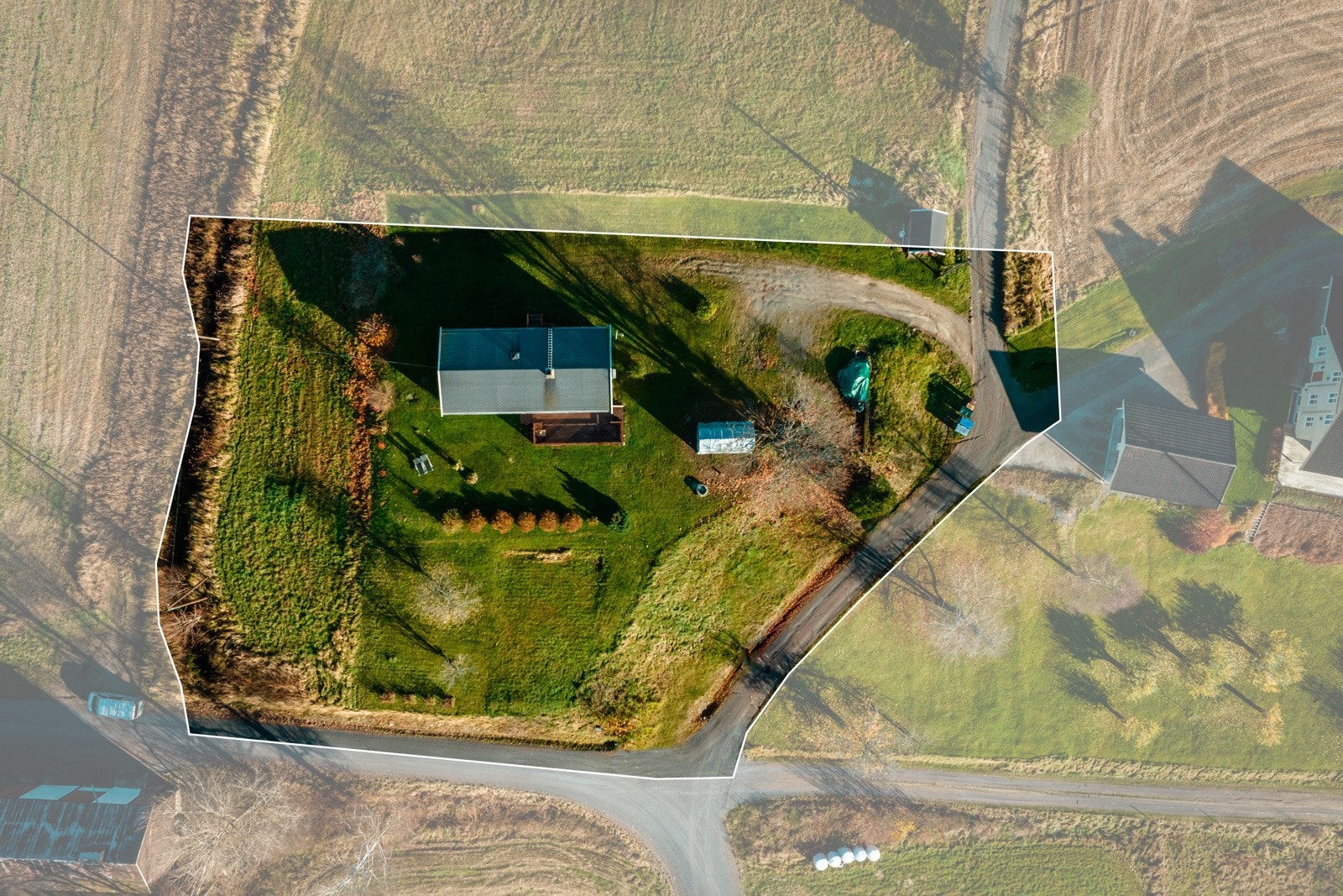 Omtrentlig omriss av tomten (etter arealoverføring) Galleribilde