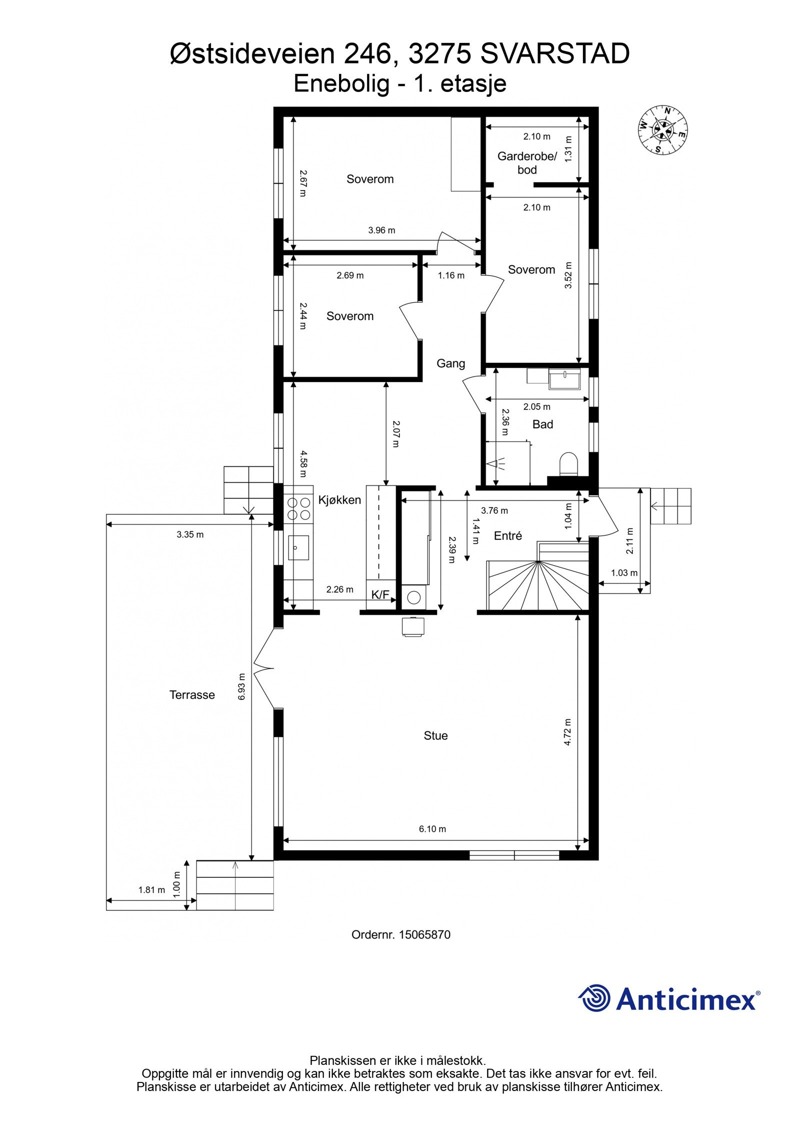 Plantegning hovedetasje Galleribilde