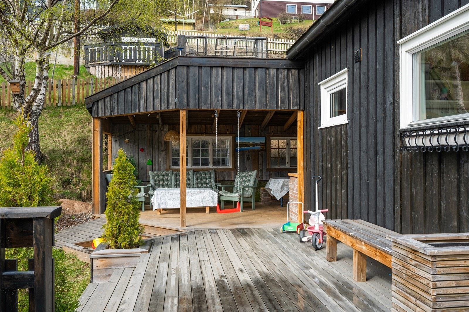 Utestua ble anlagt i 2023. Galleribilde