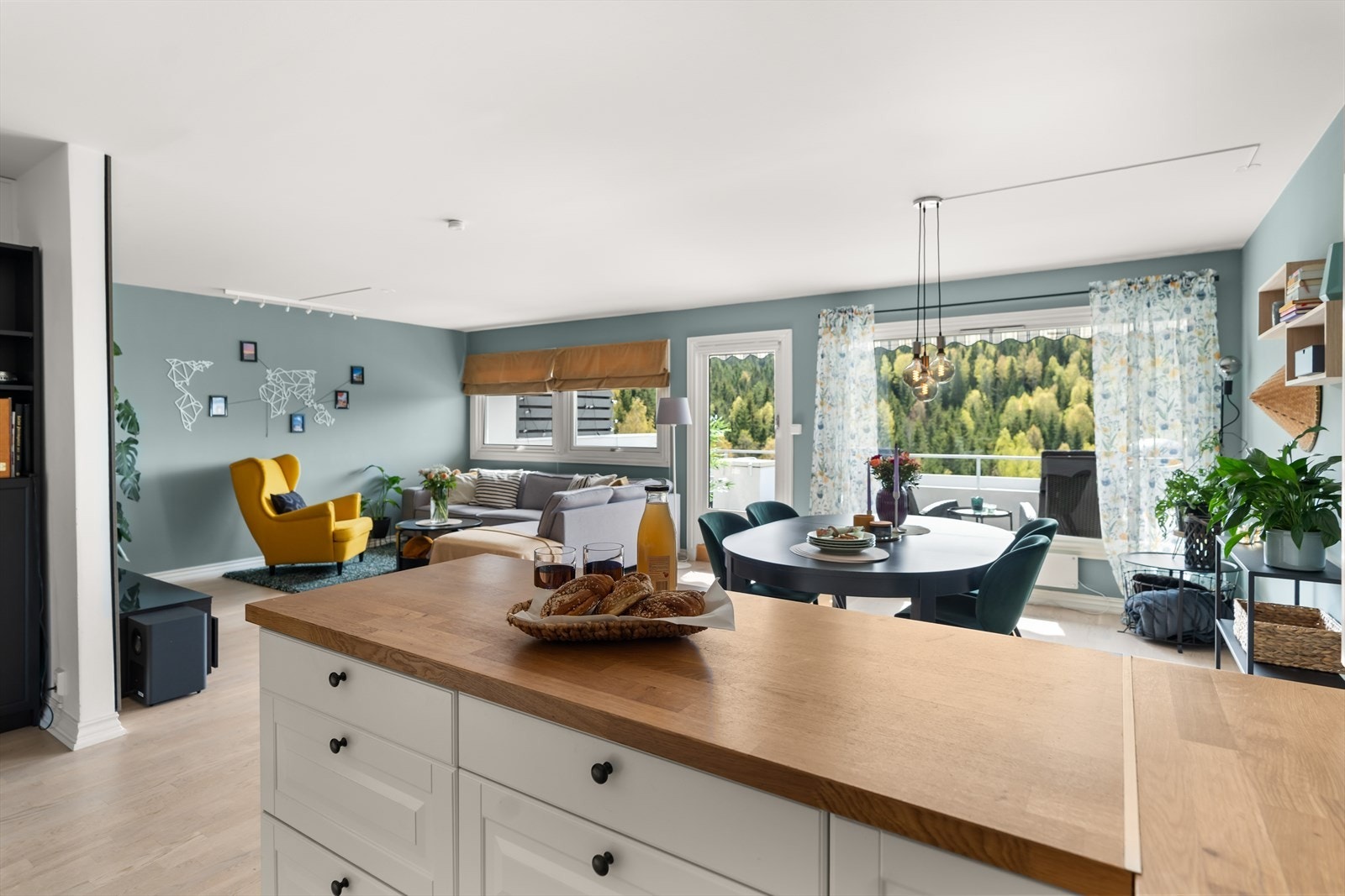 Det er fin utsikt mot marka. Galleribilde