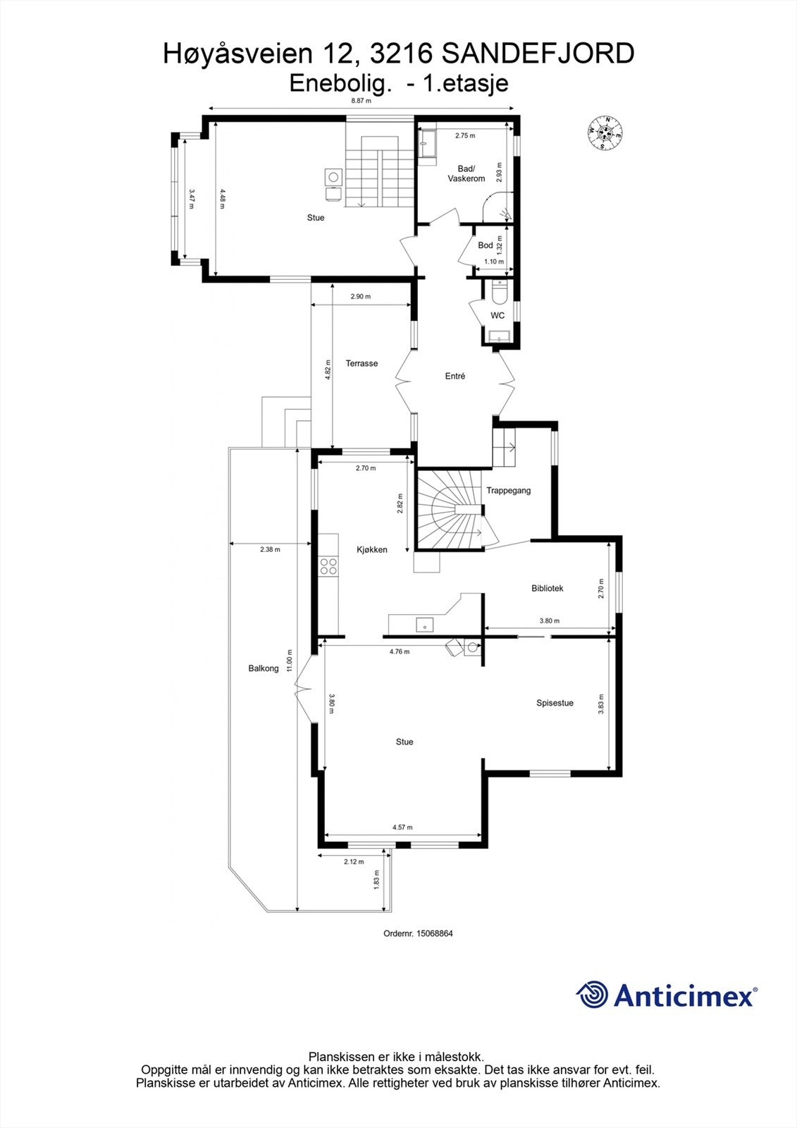 Plantegning 1.etasje Galleribilde