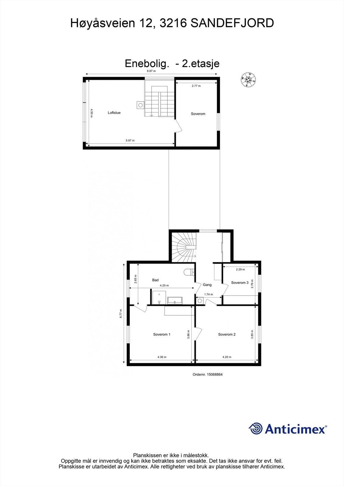 Plantegning 2.etasje Galleribilde
