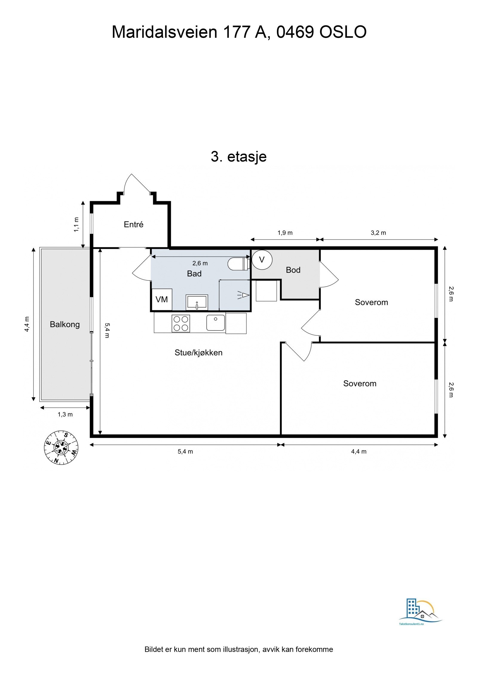 Leiligheten har en god planløsning. Galleribilde