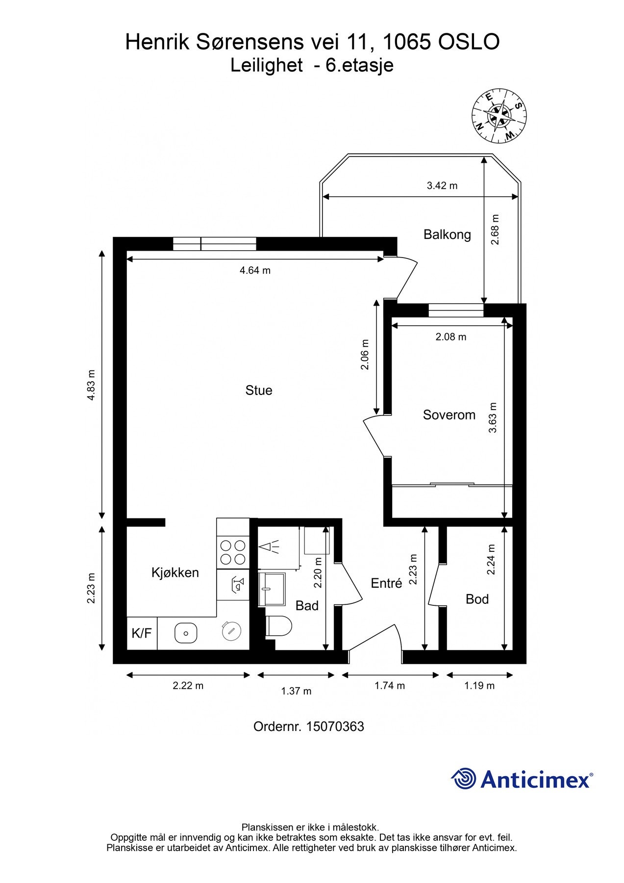 Vi starter med planskissen slik at du får orientert deg. I tillegg medfølger det kjellerbod på ca. 2 kvm for ekstra oppbevaringsplass. Galleribilde