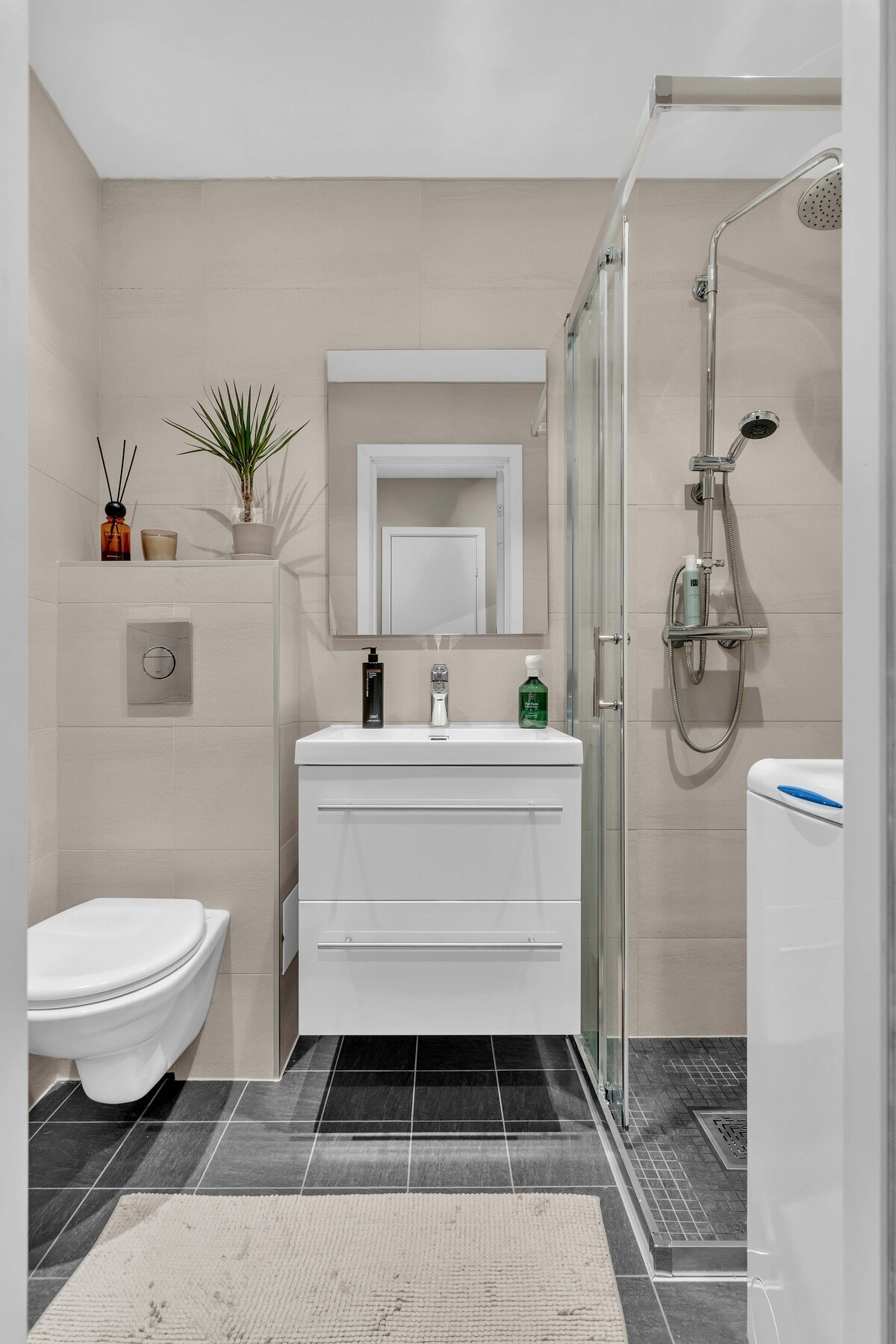 Her er det opplegg for vaskemaskin. Galleribilde