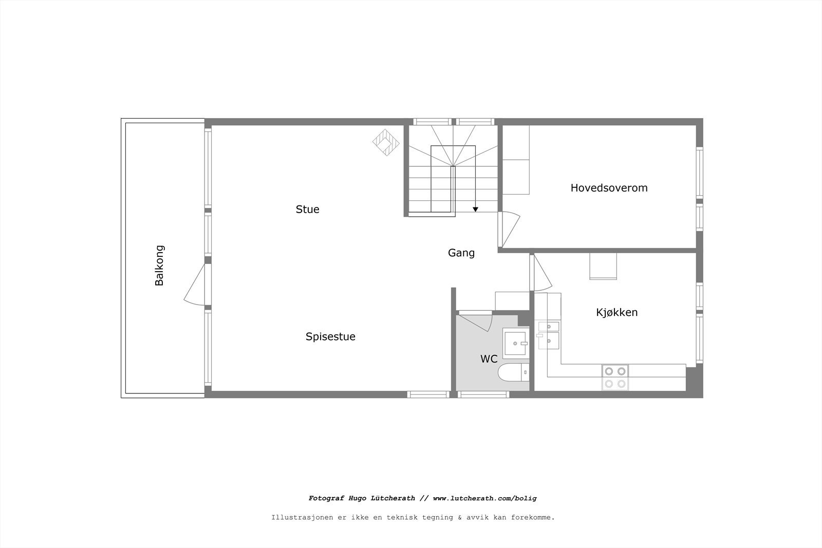 Planskisse 2. etasje Galleribilde