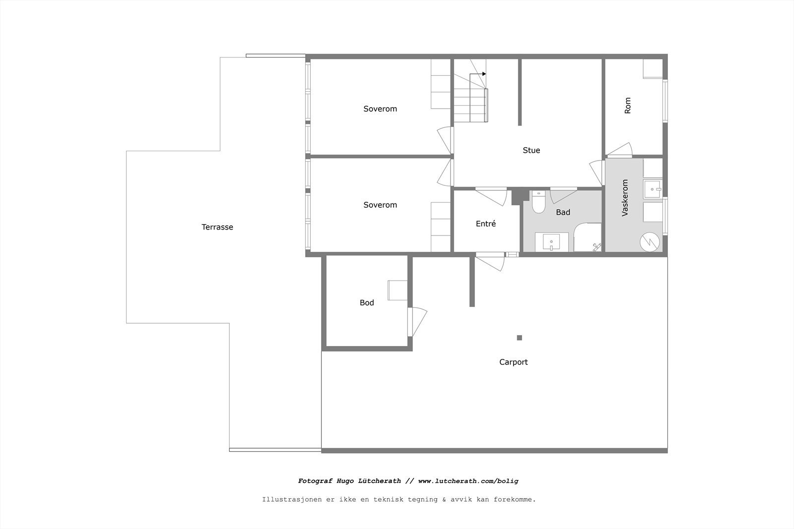 Planskisse 1. etasje Galleribilde